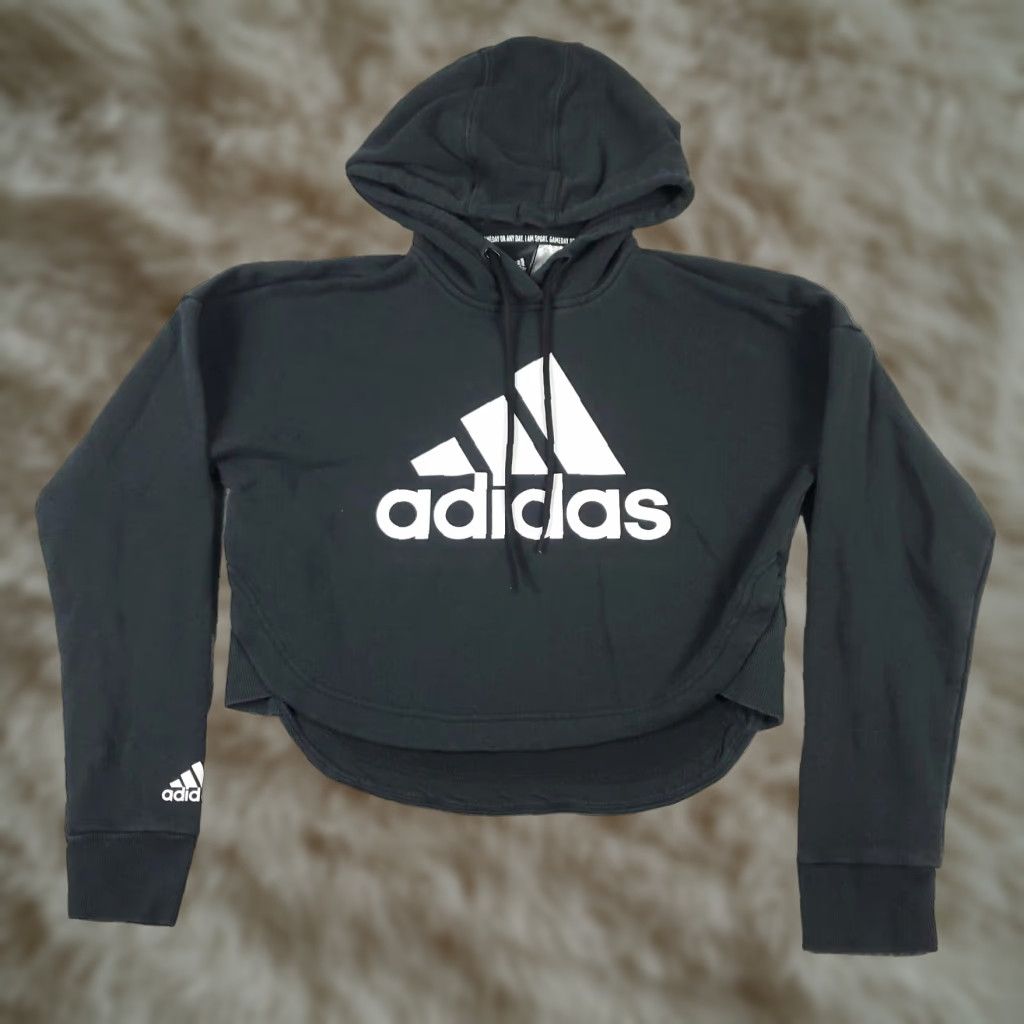 Adidas Adidas Women's Hoodie XS Black Cotton Blend Pullover Sweatshirt Size XS / US 0-2 / IT 36-38 - 1 Thumbnail