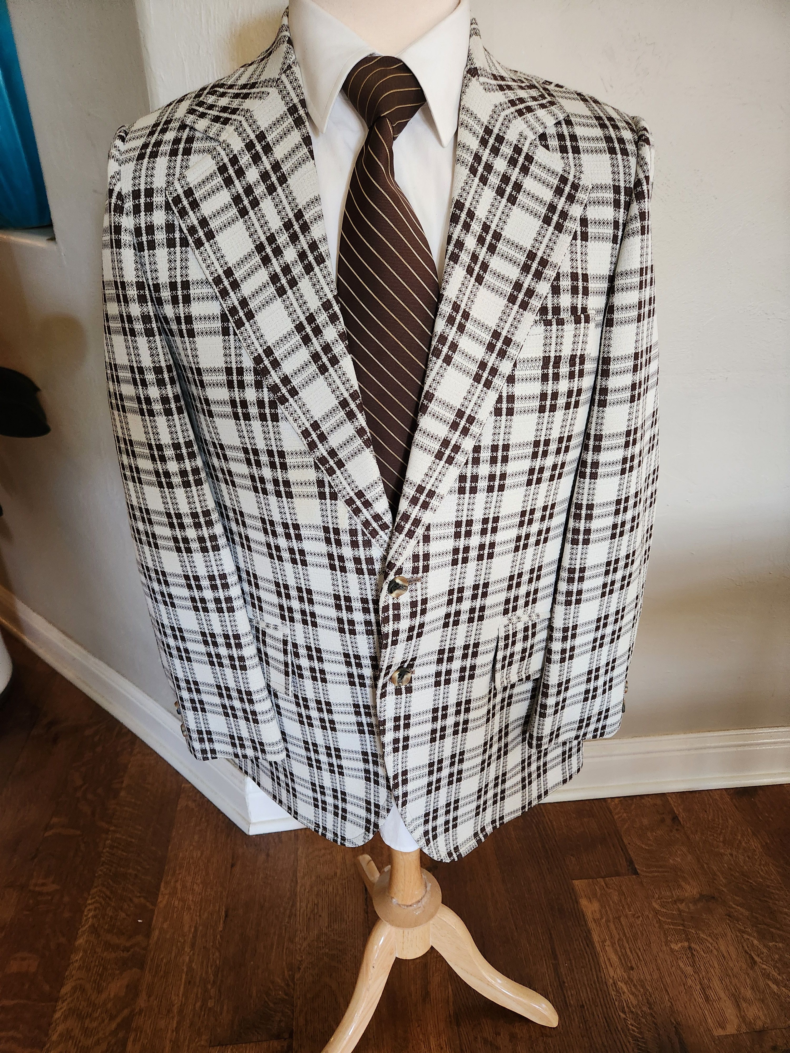 Other Vtg 60's Vincent Marcello Plaid Blaze Blazer Size 40R - 1 Thumbnail