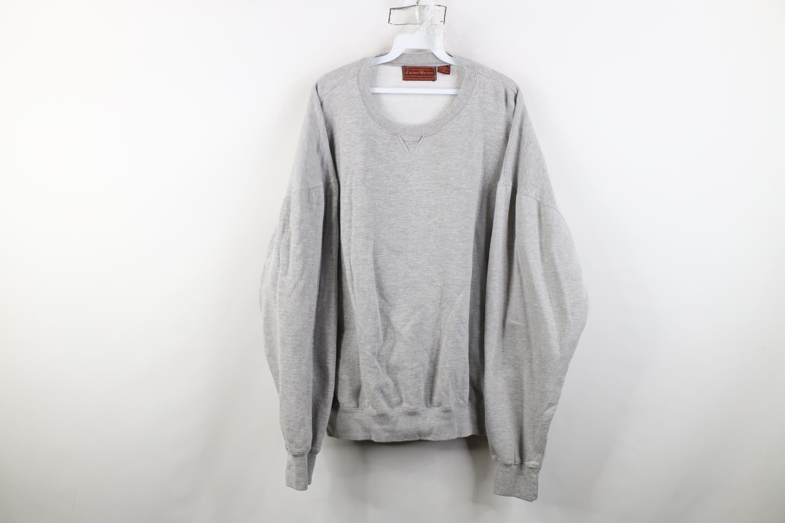 Vintage Vintage 90s Streetwear Boxy Crewneck Sweatshirt Heather Gray Size US XL / EU 56 / 4 - 1 Thumbnail