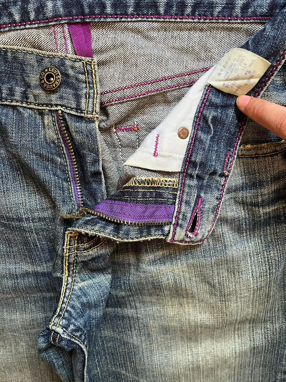 Levi's × Levi's Vintage Clothing Vintage 90s Levis 502 Mud Wash Distressed Loose Jeans Size US 31 - 10 Thumbnail