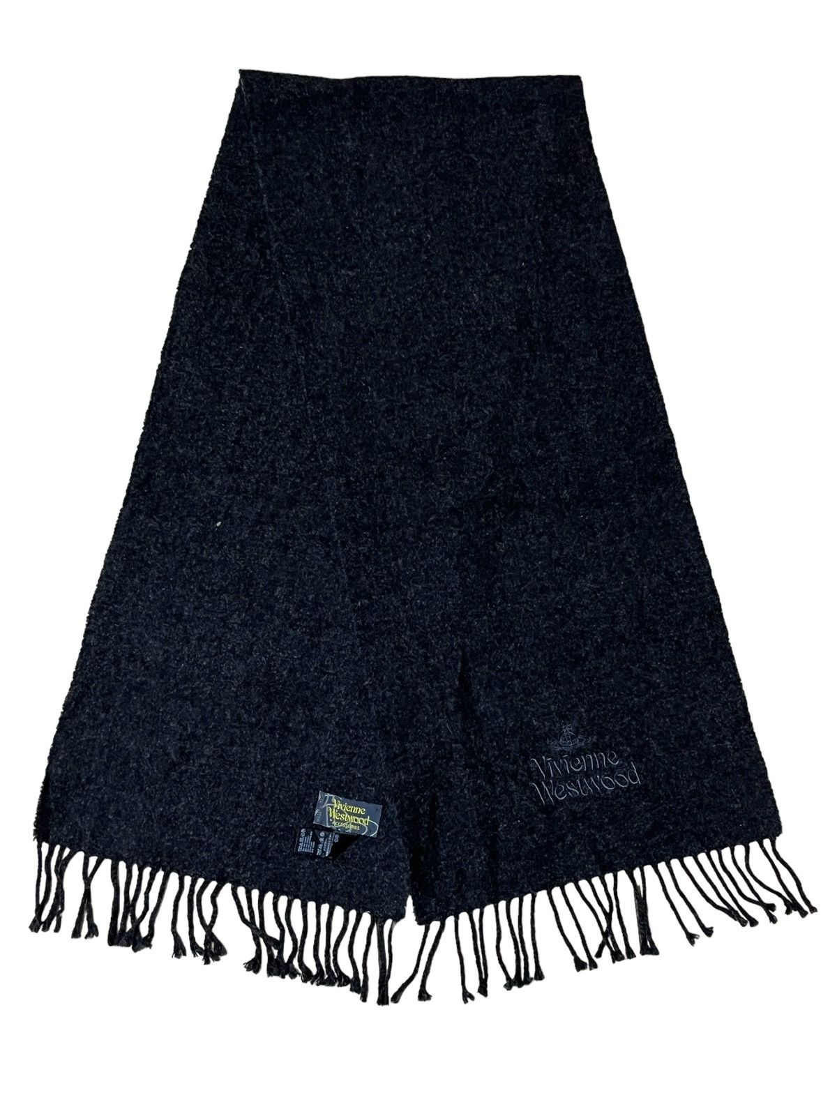 Vivienne Westwood NICE🔥AUTHENTIC VIVIENNE WESTWOOD BLACK WOOL MUFLER/SCARF Size ONE SIZE - 3 Thumbnail