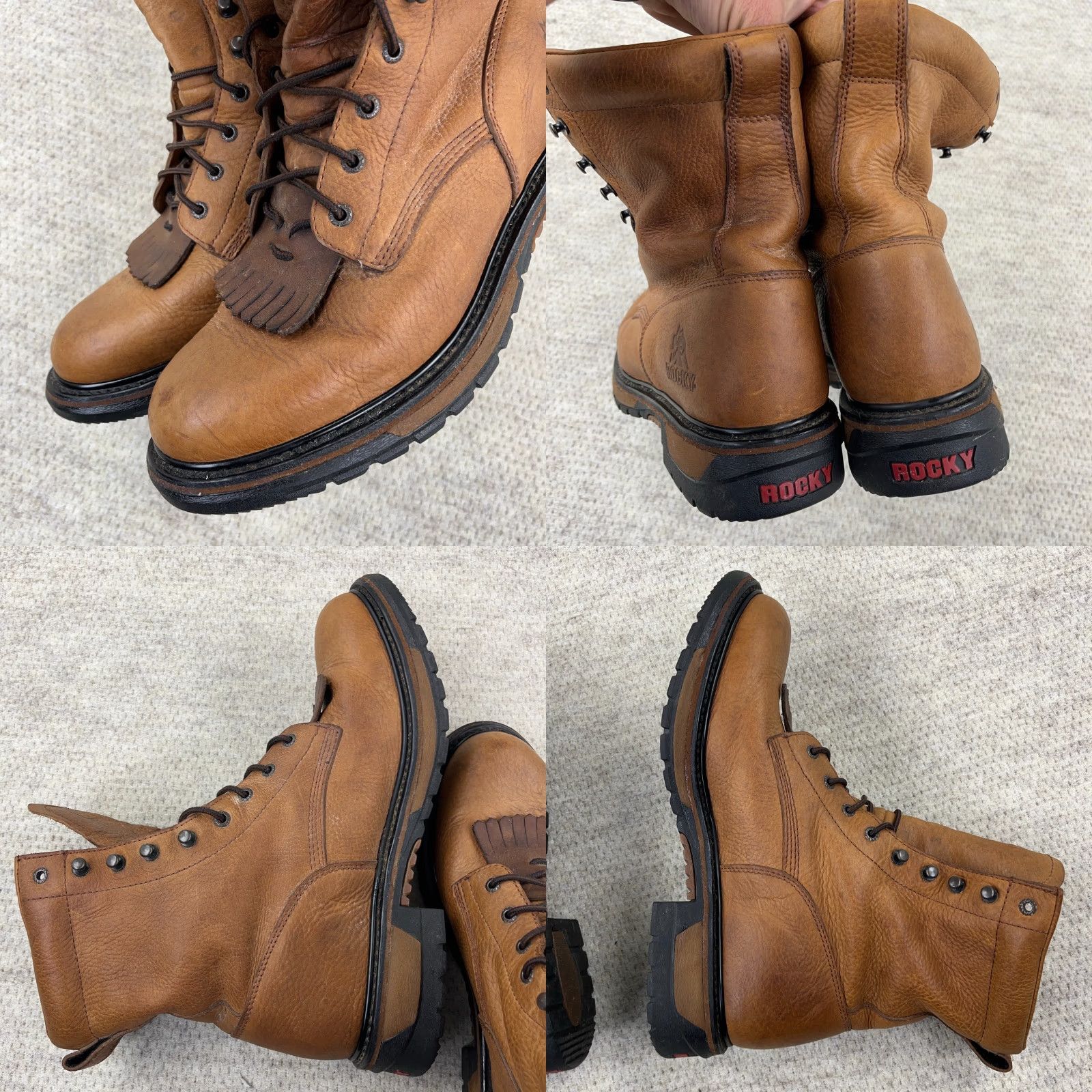 Vintage VINTAGE Rocky Original Rider Mens Boots 14 M Brown Leather Waterproof Mid-Calf Casual Fall Winter Size US 14 / EU 47 - 8 Thumbnail