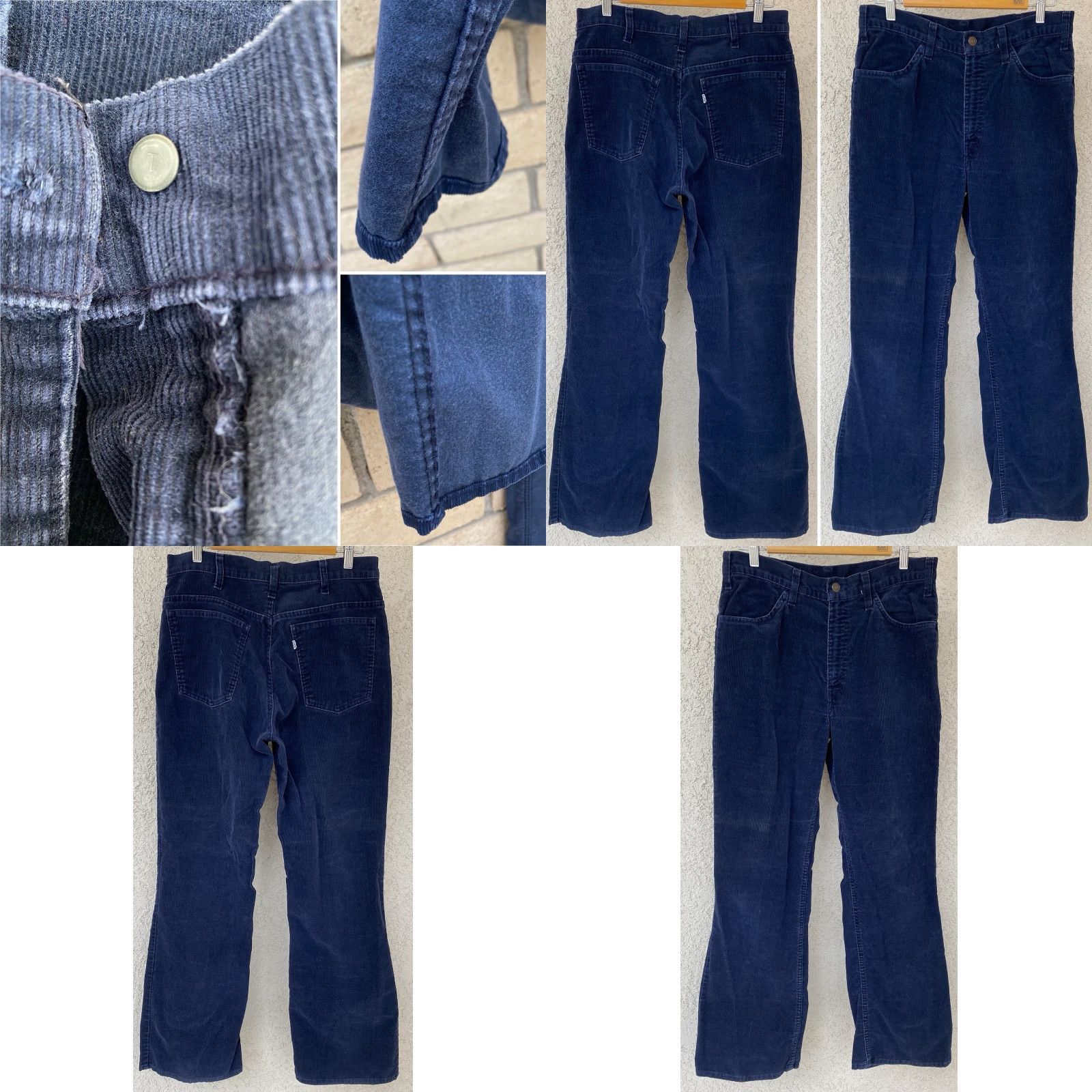 Levi's VINTAGE Levi’s 517 Corduroy Pants Navy Blue 32 x 32 Talon Zipper 1970s Casual Mens Size US 32 / EU 48 - 8 Thumbnail