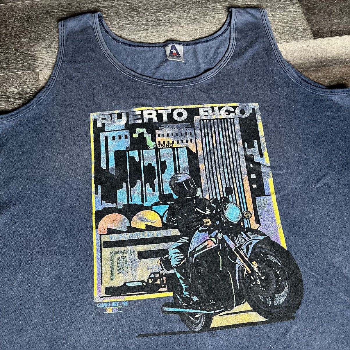 Band Tees × Vintage Vintage 90s Puerto Rico Cano’s Art Night Life Logo Tank Top Size US XL / EU 56 / 4 - 2 Thumbnail