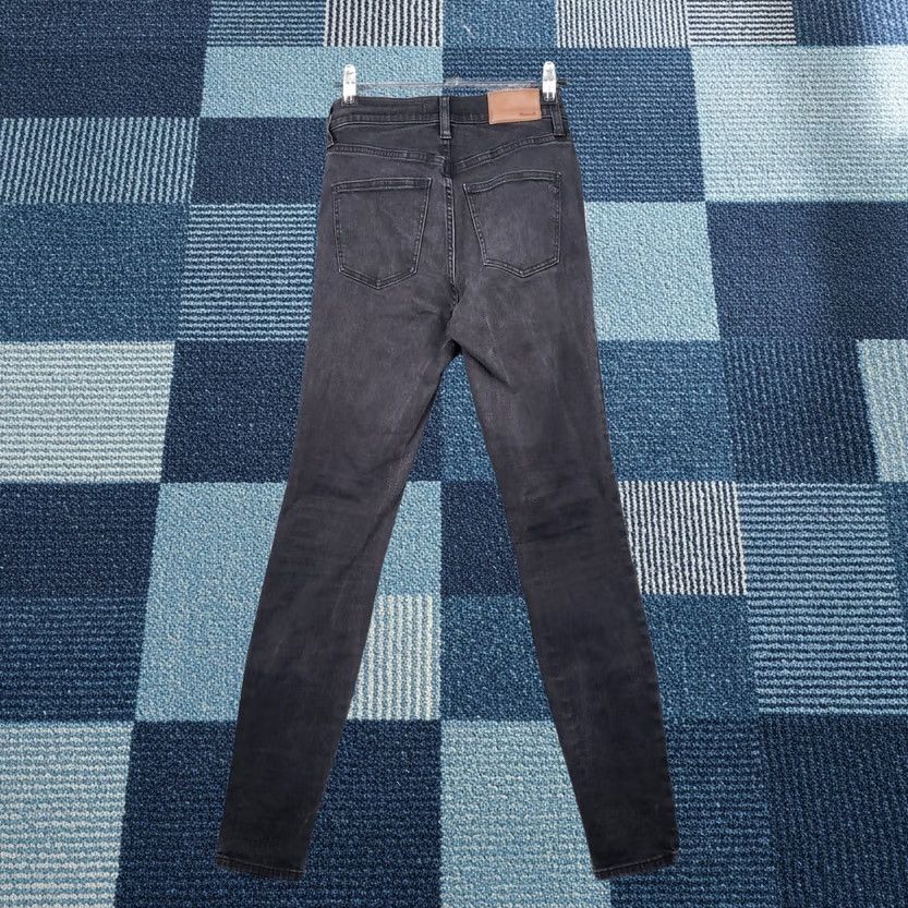 Madewell Madewell Jeans Womens 25 Gray Skinny Stretch High Riser Dark Wash Zip Fly Denim Size 42" / US 20 - 1 Thumbnail