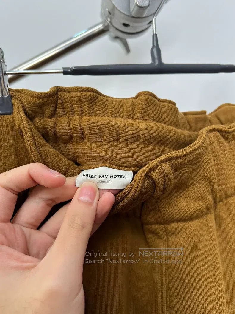 DRIES VAN NOTEN size S Brown Wide-Leg Sweatpants