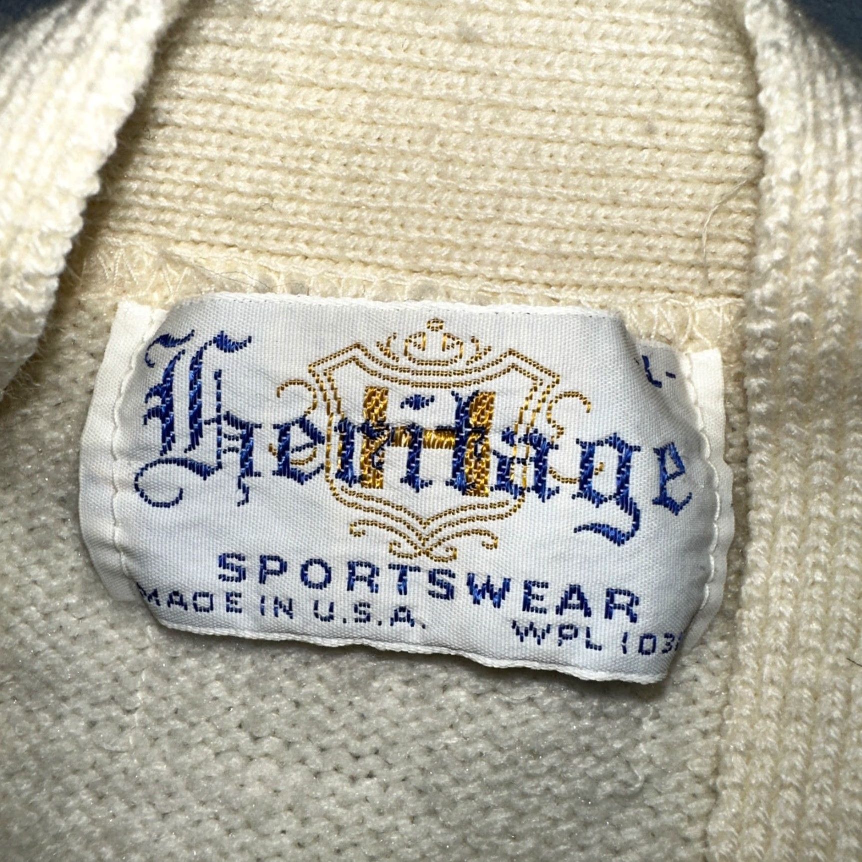 Vintage Vintage Heritage Sweater Vest L Mens USA Crewneck Cream Cable Knit Fisherman Size US L / EU 52-54 / 3 - 7 Thumbnail