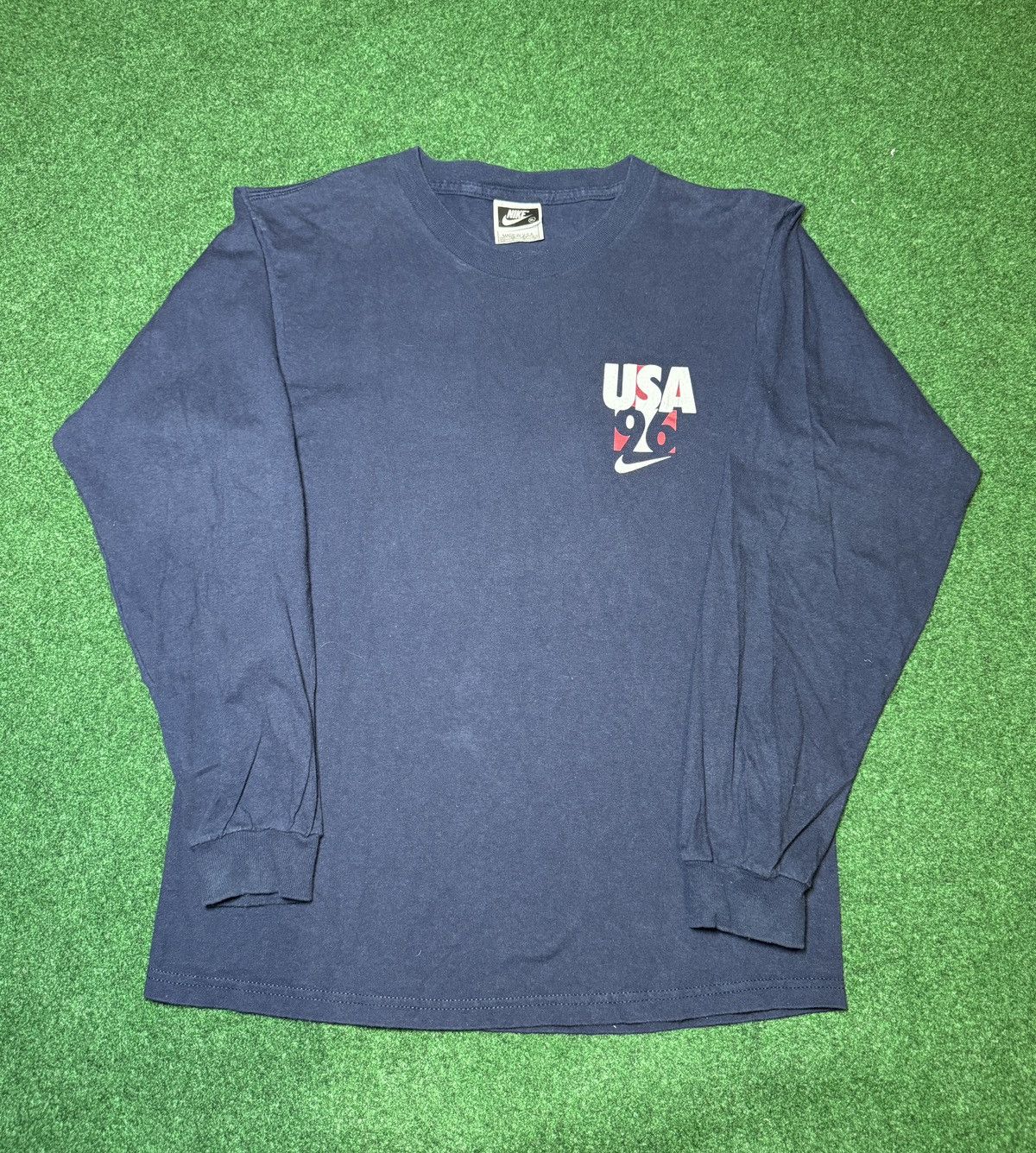 Nike × Vintage Vintage 90s Nike 1996 USA Olympics Long Sleeve T Shirt Size US M / EU 48-50 / 2 - 1 Thumbnail