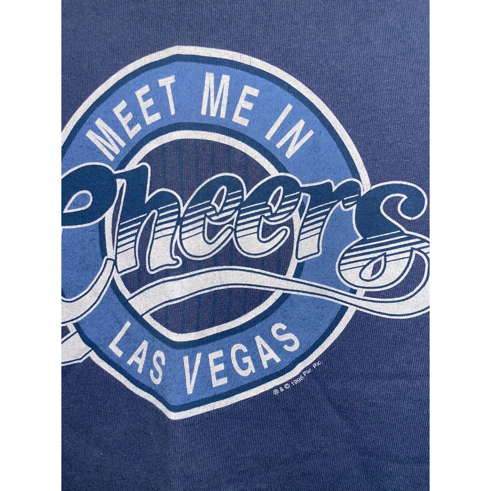 Vintage Vintage Cheers Shirt Las Vegas Meet Me HRLA Tv Show Tee 1996 Size US M / EU 48-50 / 2 - 4 Thumbnail