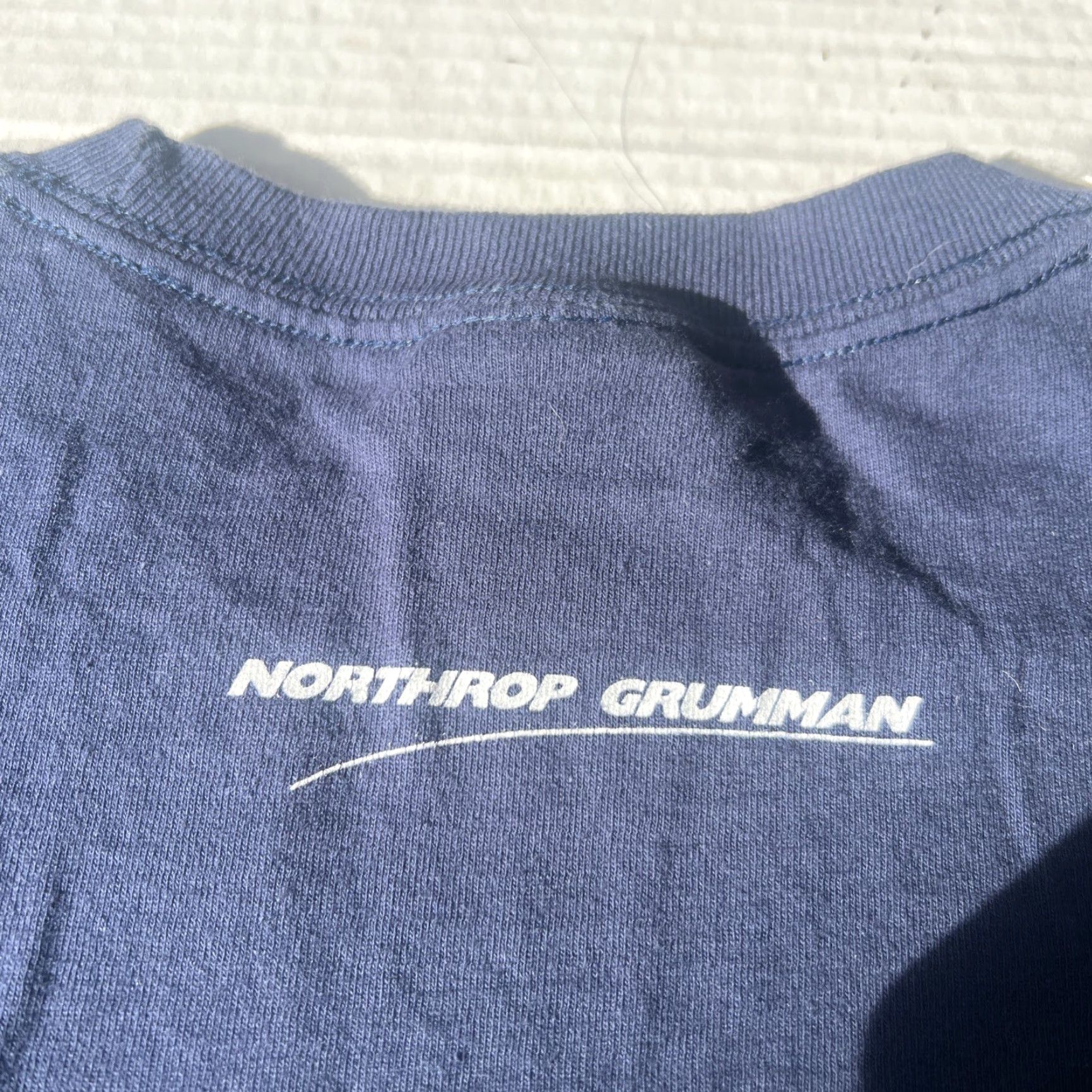 Logo 7 Northrop Grumman Underlined Logo Employee Issued Shirt Blue Medium Unisex Adults Short Sleeve Crew Neck Graphic Print Space Logo Port & Co Size US M / EU 48-50 / 2 - 6 Thumbnail