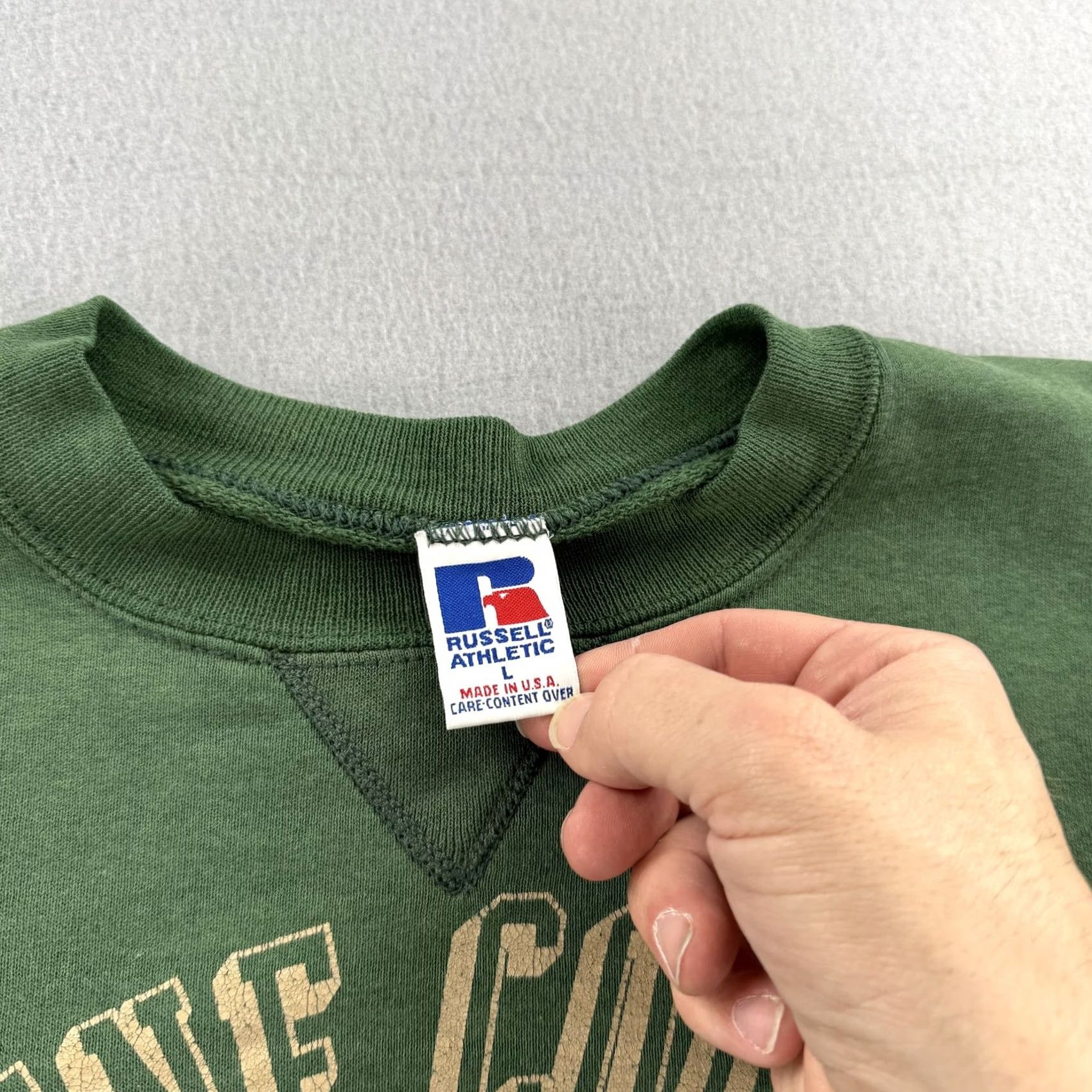 Russell Athletic VINTAGE Russell Athletic Sweatshirt Mens L Green Wayne County National Bank Crewneck 90s Size US L / EU 52-54 / 3 - 4 Thumbnail