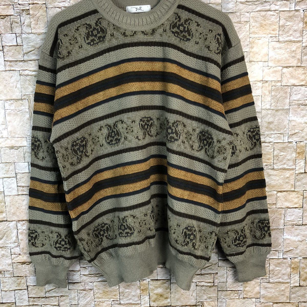 Homespun Knitwear Top Cream art vintage japan sweatshirt Knitwear #A690 Size M / US 6-8 / IT 42-44 - 3 Thumbnail