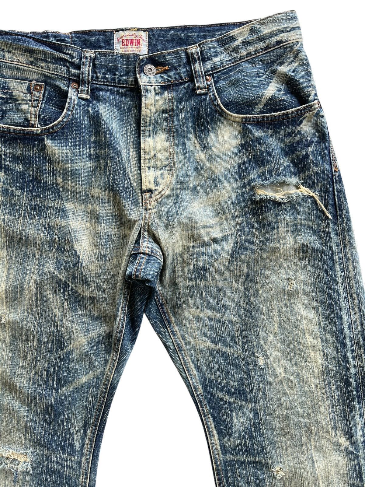 Vintage Vintage Edwin Distressed Rusty Denim Size US 34 / EU 50 - 7 Thumbnail