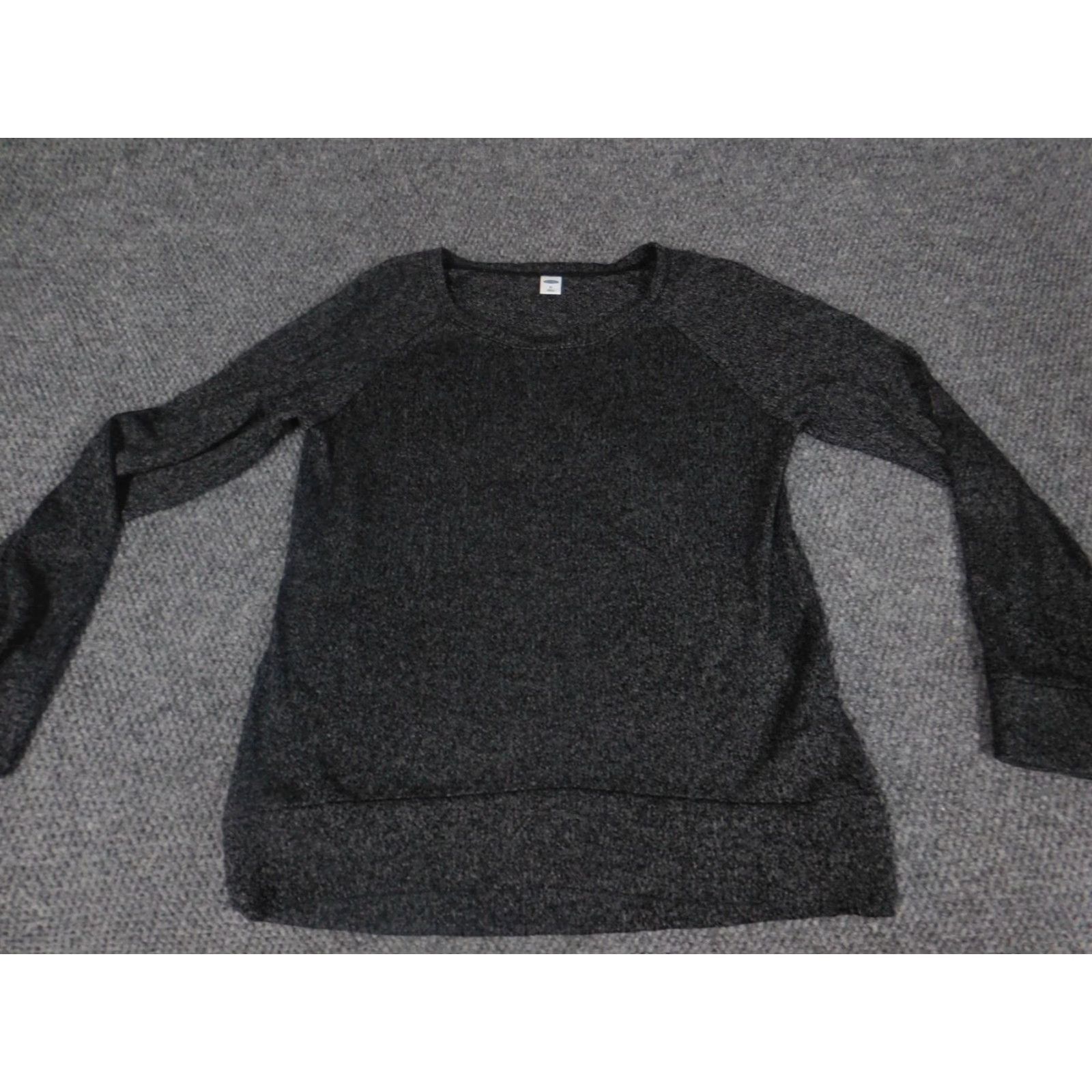 Old Navy Old Navy Womens Sweater Medium Gray Pullover Knit Puff Sleeve Round Neck Stretch Size M / US 6-8 / IT 42-44 - 2 Thumbnail