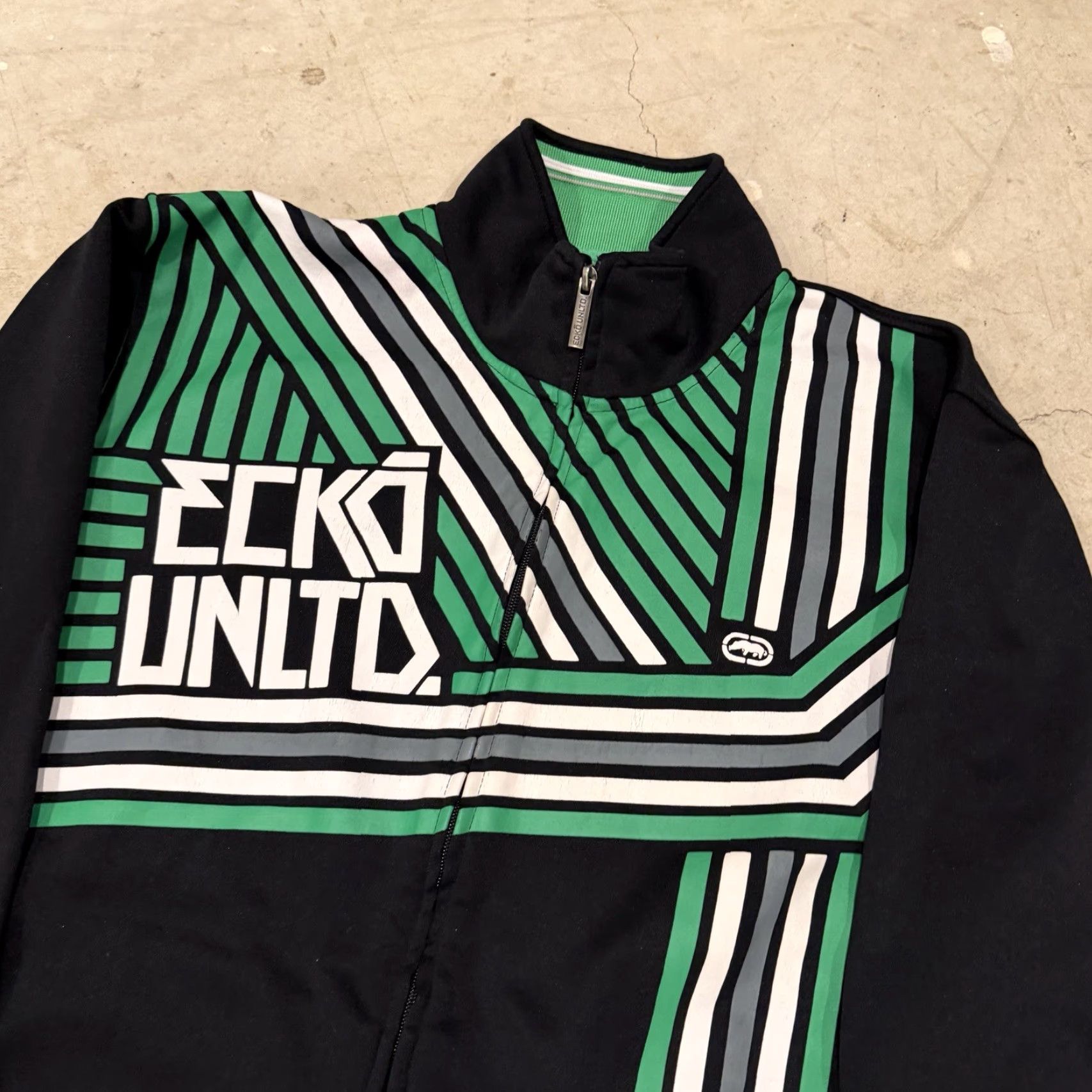 Marcs Marc ECKO UNLTD. LOCK STRIPE Track Jacket Adult Medium Black Striped Mens Size US M / EU 48-50 / 2 - 5 Thumbnail