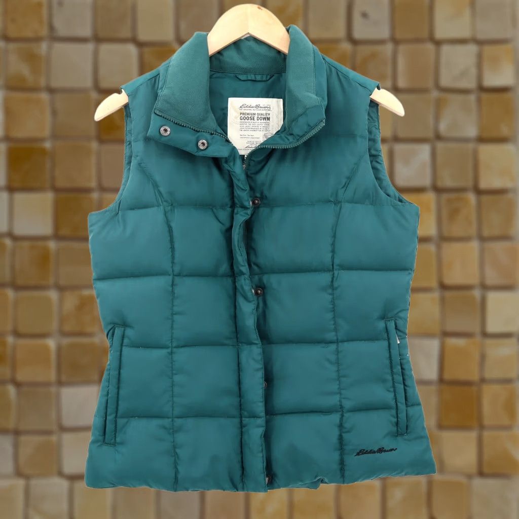 Eddie Bauer Eddie Bauer Women's Vest Puffer Goose Down-Softshell Emerald Green XS S? Size S / US 4 / IT 40 - 1 Thumbnail
