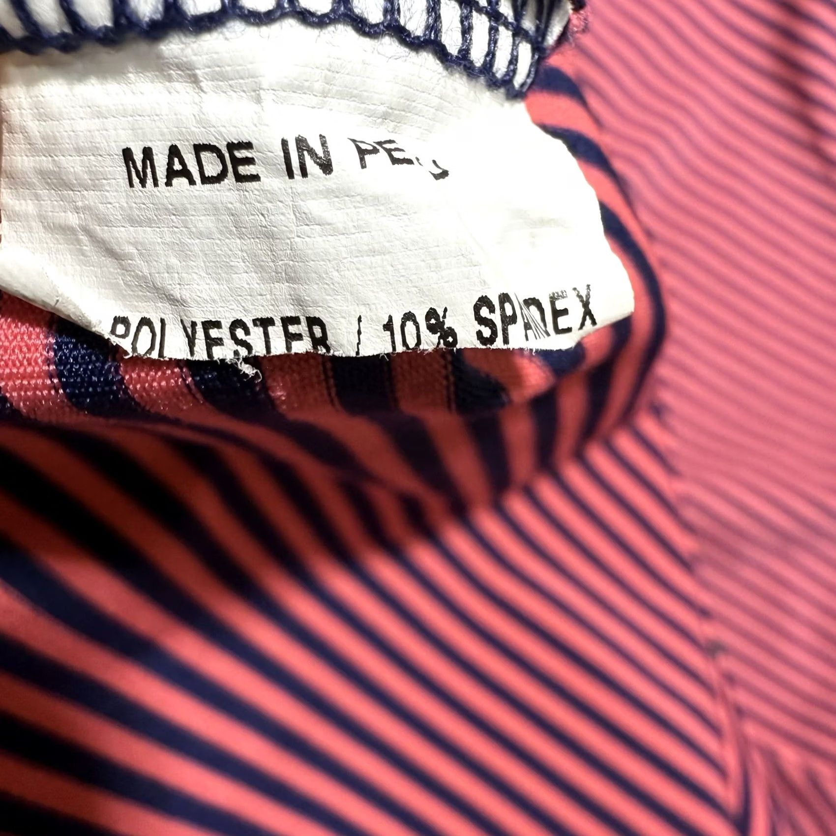 Vintage Greyson Polo Shirt Mens M Pink Blue Striped Wolf Logo Golf Club Stretch Shirt Size US M / EU 48-50 / 2 - 8 Thumbnail