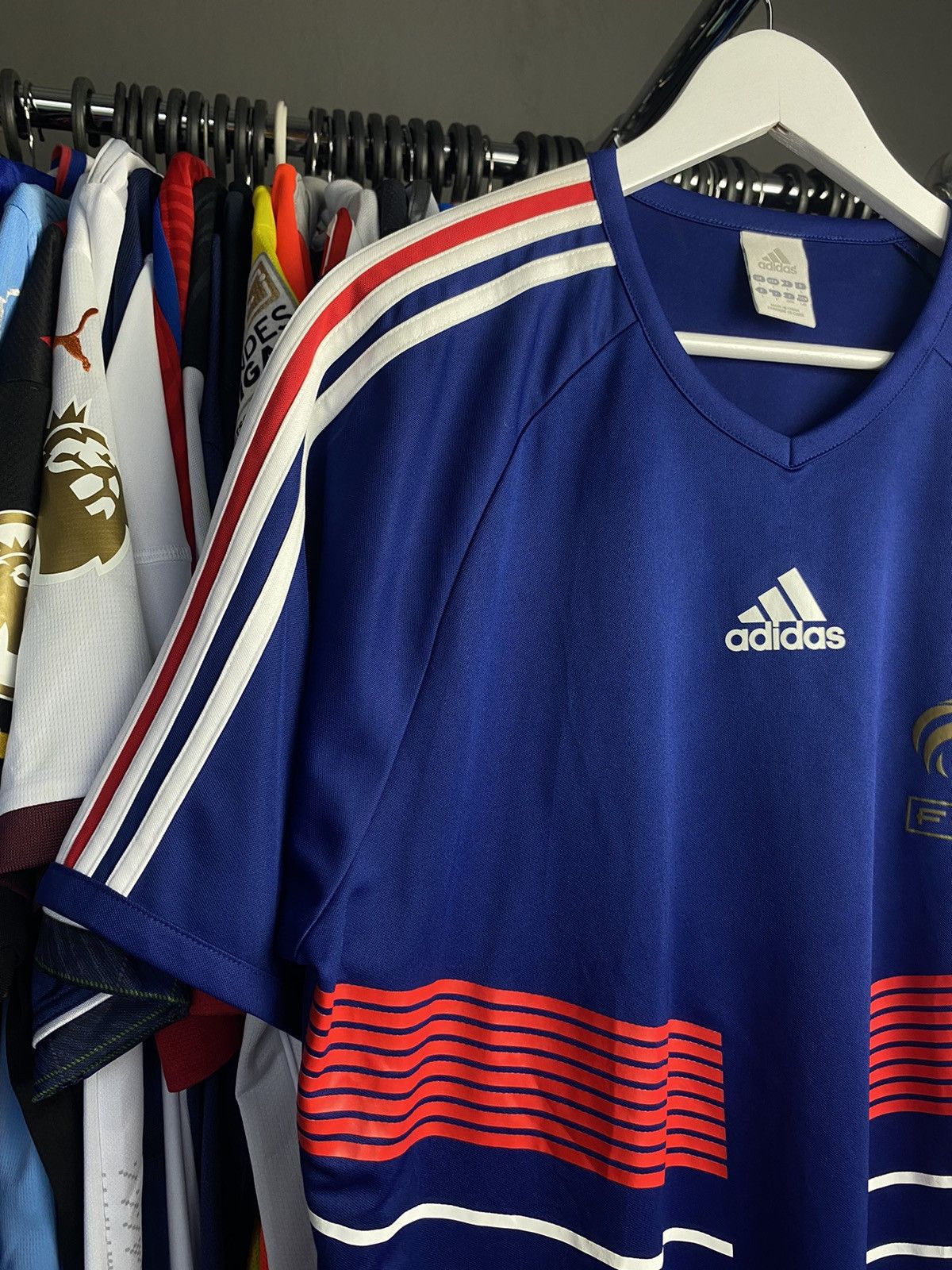 Adidas 2009/10 ADIDAS FRANCE HOME SOCCER FOOTBALL JERSEY SHIRT Size US L / EU 52-54 / 3 - 3 Thumbnail