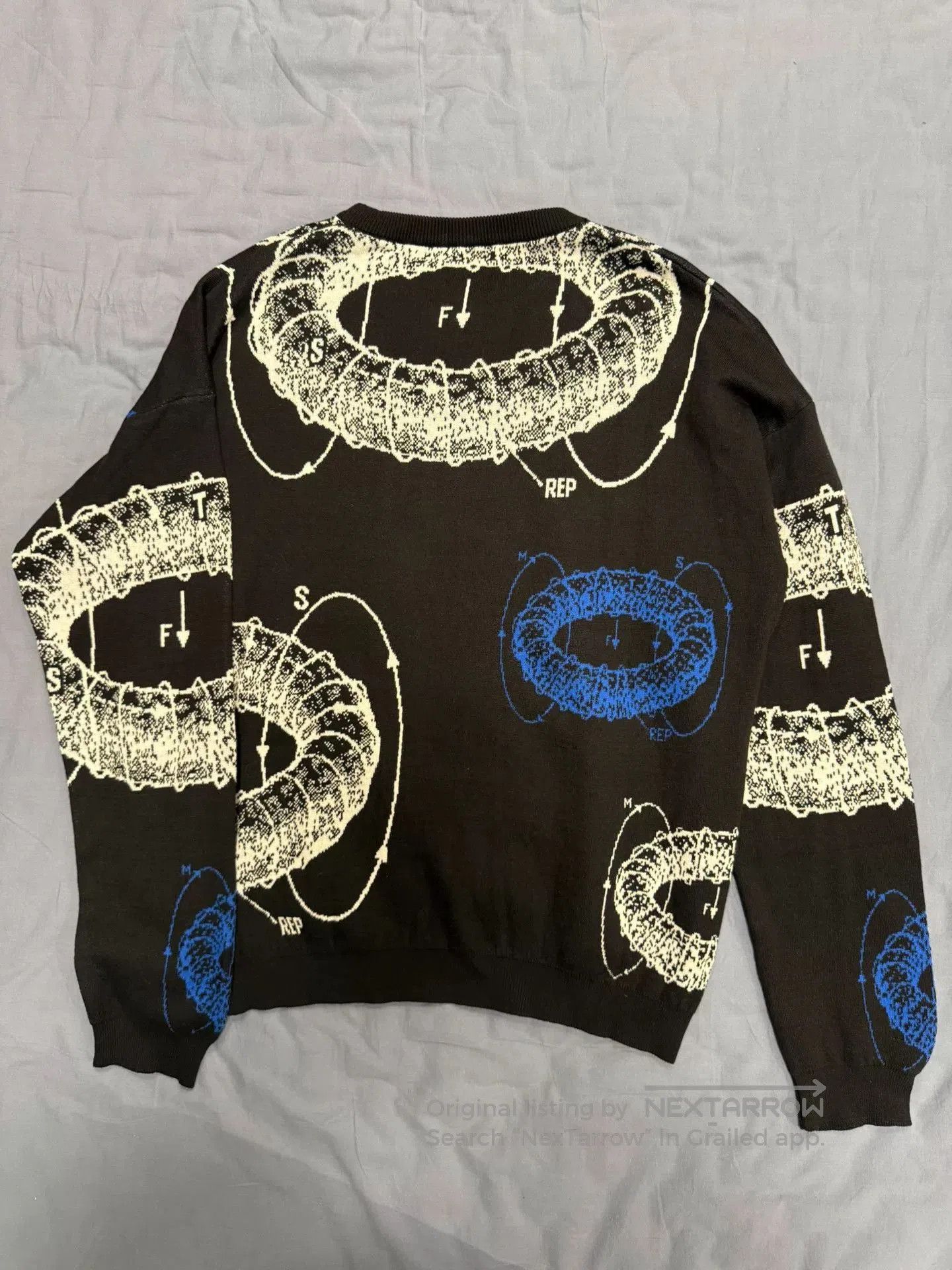 Msftsrep MSFTSREP Black Graffiti Knit Sweater. Size US L / EU 52-54 / 3 - 5 Thumbnail