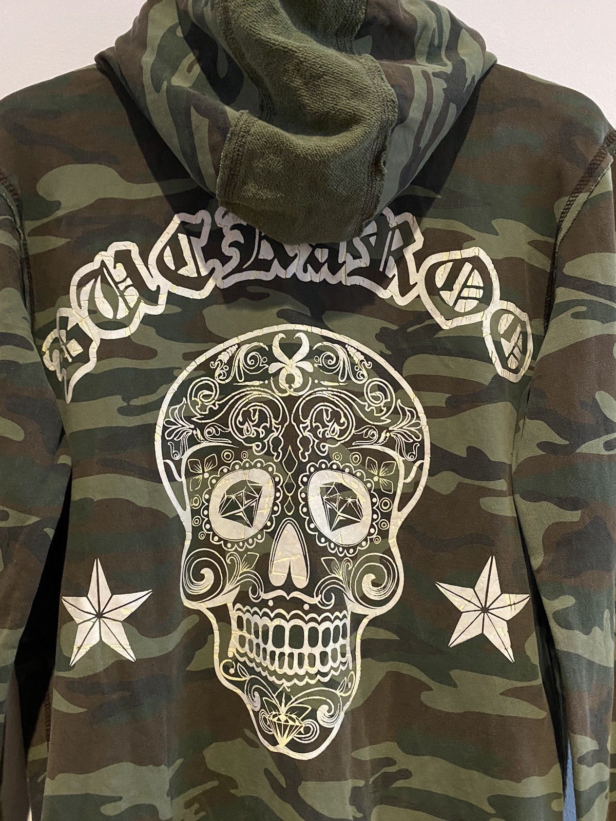 If Six Was Nine Japanese Buckaroo Camo Skull Distressed Zip Hoodie Size US M / EU 48-50 / 2 - 11 Thumbnail