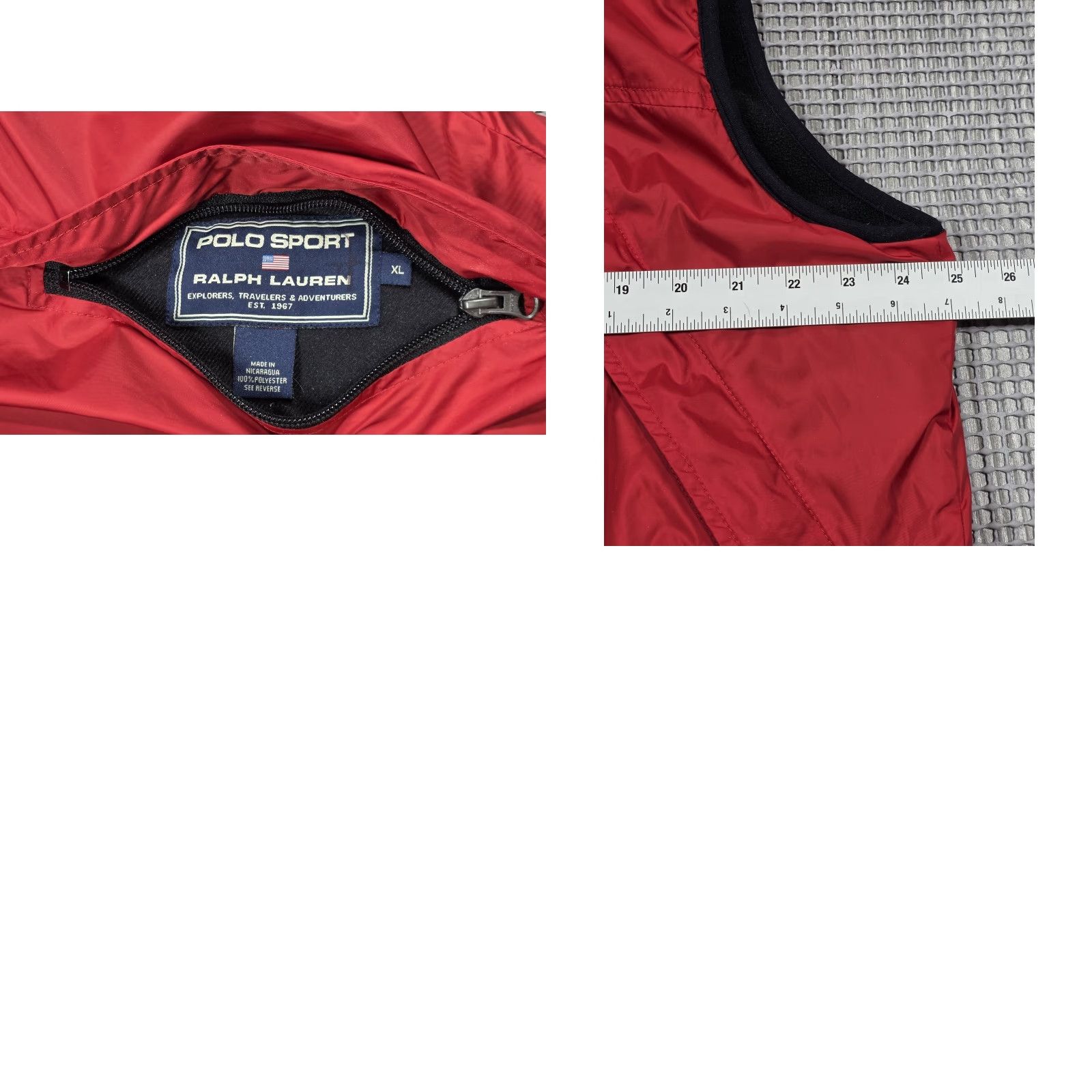 Polo Ralph Lauren VTG Polo Ralph Lauren Polo Sport Vest XL Black Red Reversible Polartec Fleece Fullzip Vest Mens XLT? Size US XL / EU 56 / 4 - 10 Thumbnail