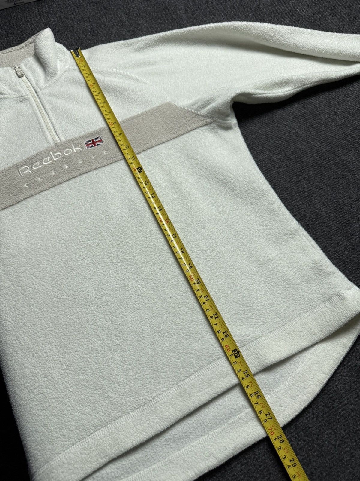 Reebok Vintage 00s Reebok Classic White Fleece Quarter Zip Size M/L Size US M / EU 48-50 / 2 - 19 Thumbnail