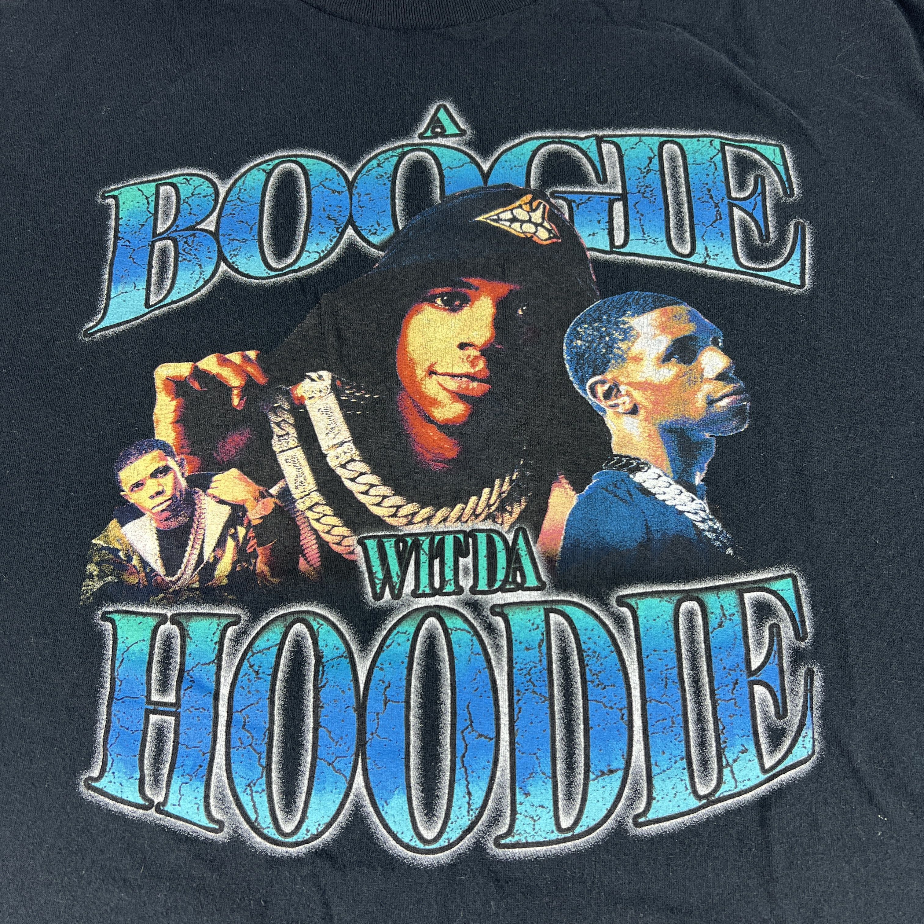 Rap Tees A Boogie With The Hoodie Rap Shirt Black Faded Short Sleeve Size US XL / EU 56 / 4 - 2 Thumbnail