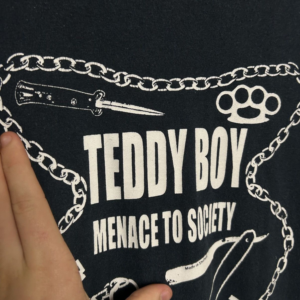 Band Tees Vintage Teddy Boy Cosh Boy Design big logo 2000’s tee Size US L / EU 52-54 / 3 - 3 Thumbnail