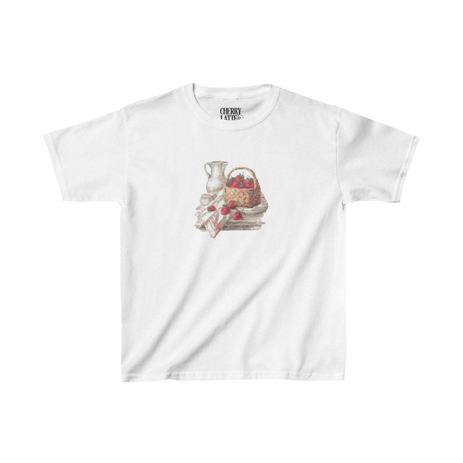 Other Strawberry Basket Baby Tee – Coquette Graphic Top Size L / US 10 / IT 46 - 2 Thumbnail