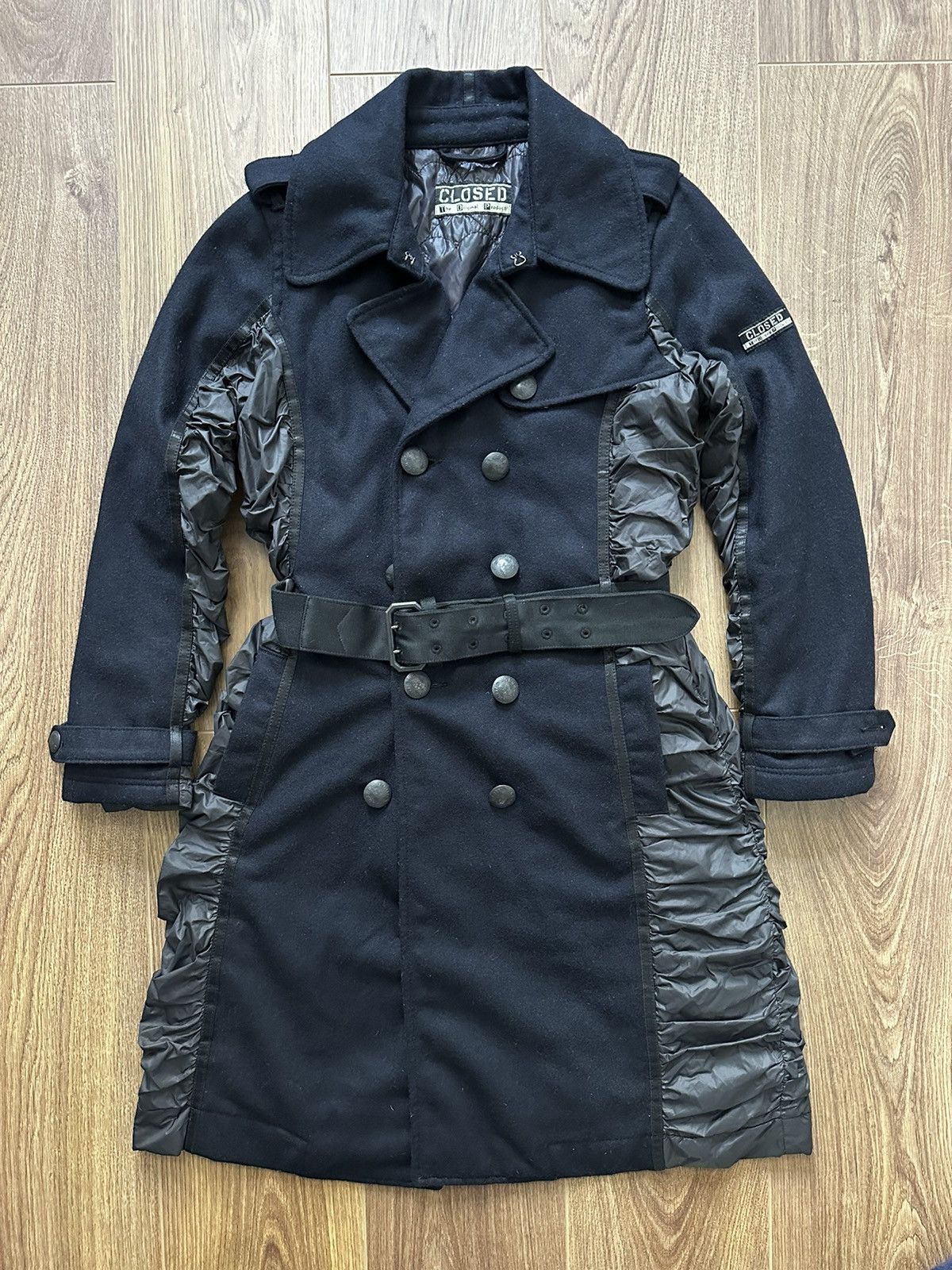 Marithe + Francois Girbaud × Vintage Marithe Francois Girbaud Closed Avantgarde Nylon Trench Coat Size M / US 6-8 / IT 42-44 - 1 Thumbnail