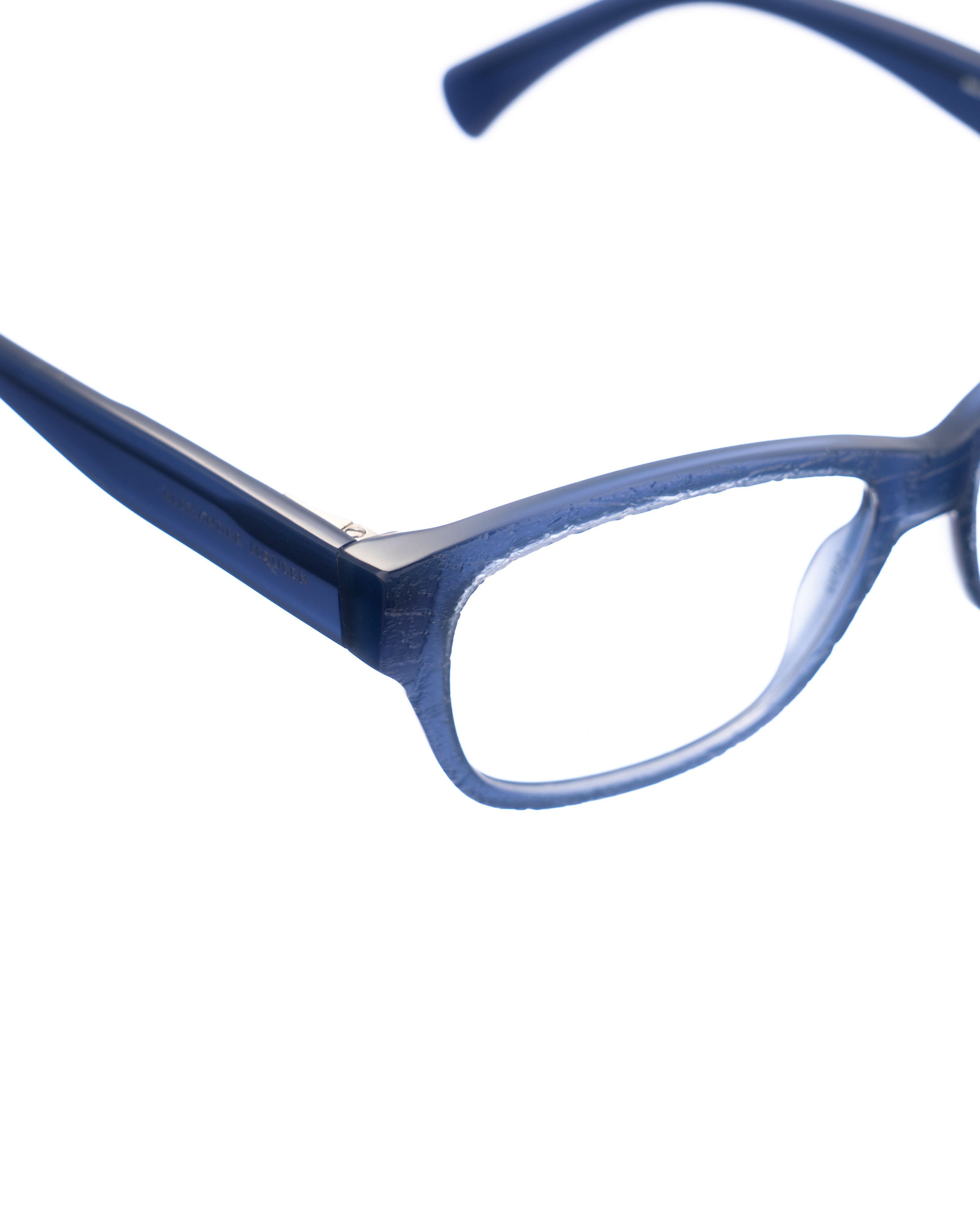 Alexander McQueen Alexander McQueen '90s Cobalt Blue Oversized Glasses Size ONE SIZE - 3 Thumbnail