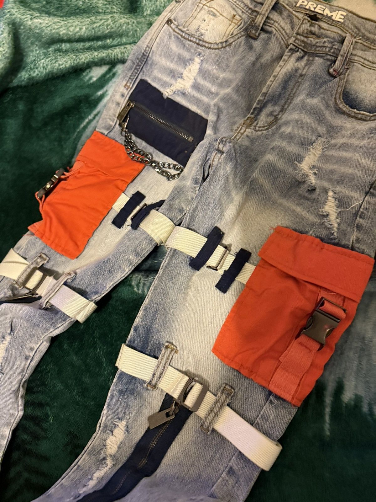 Other Jeans preme denim cargo pants jeans zipper Size US 30 / EU 46 - 3 Thumbnail