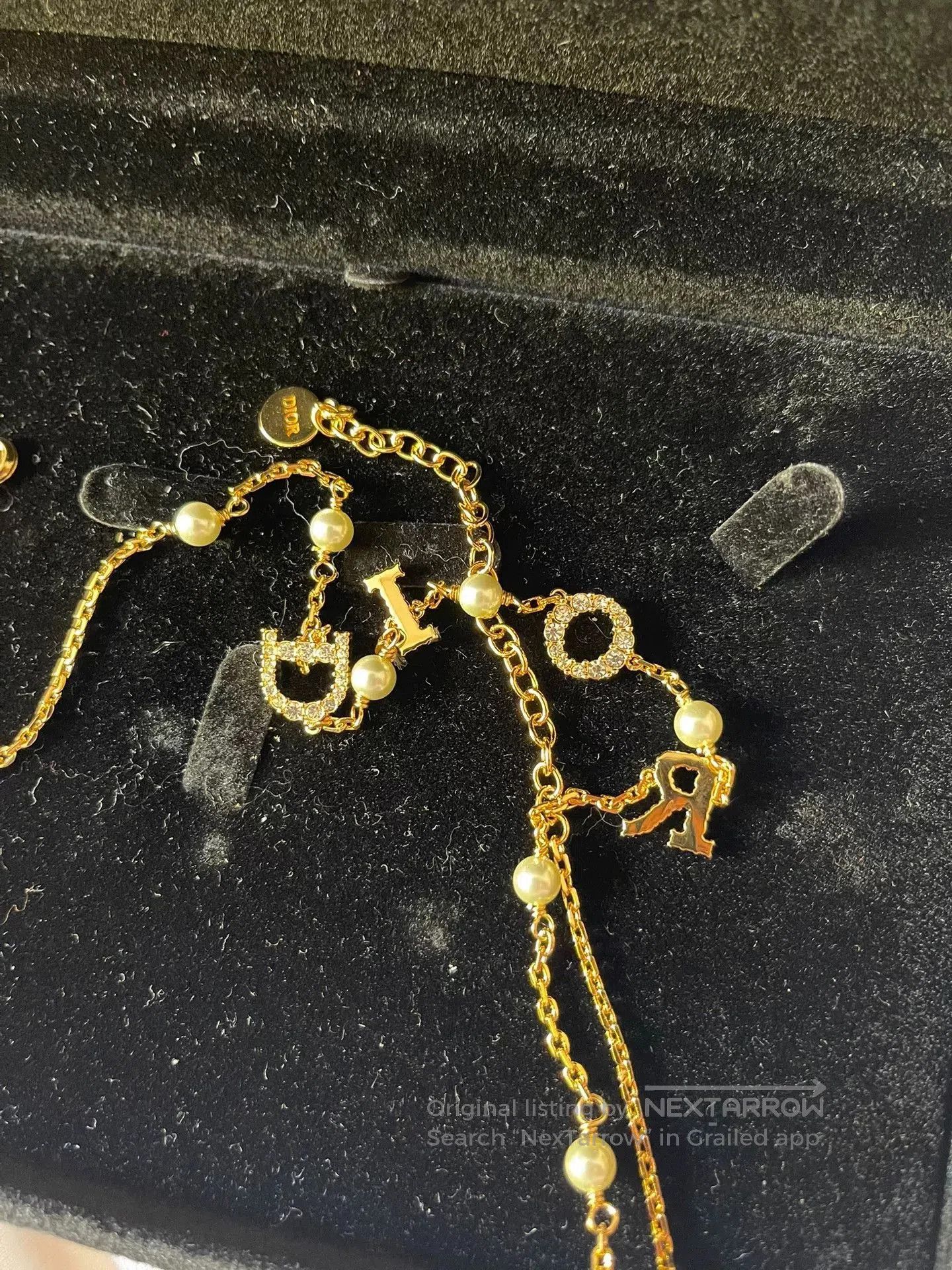 Dior DIOR Women's Necklace in Gold and Pearls. Size ONE SIZE - 5 Thumbnail