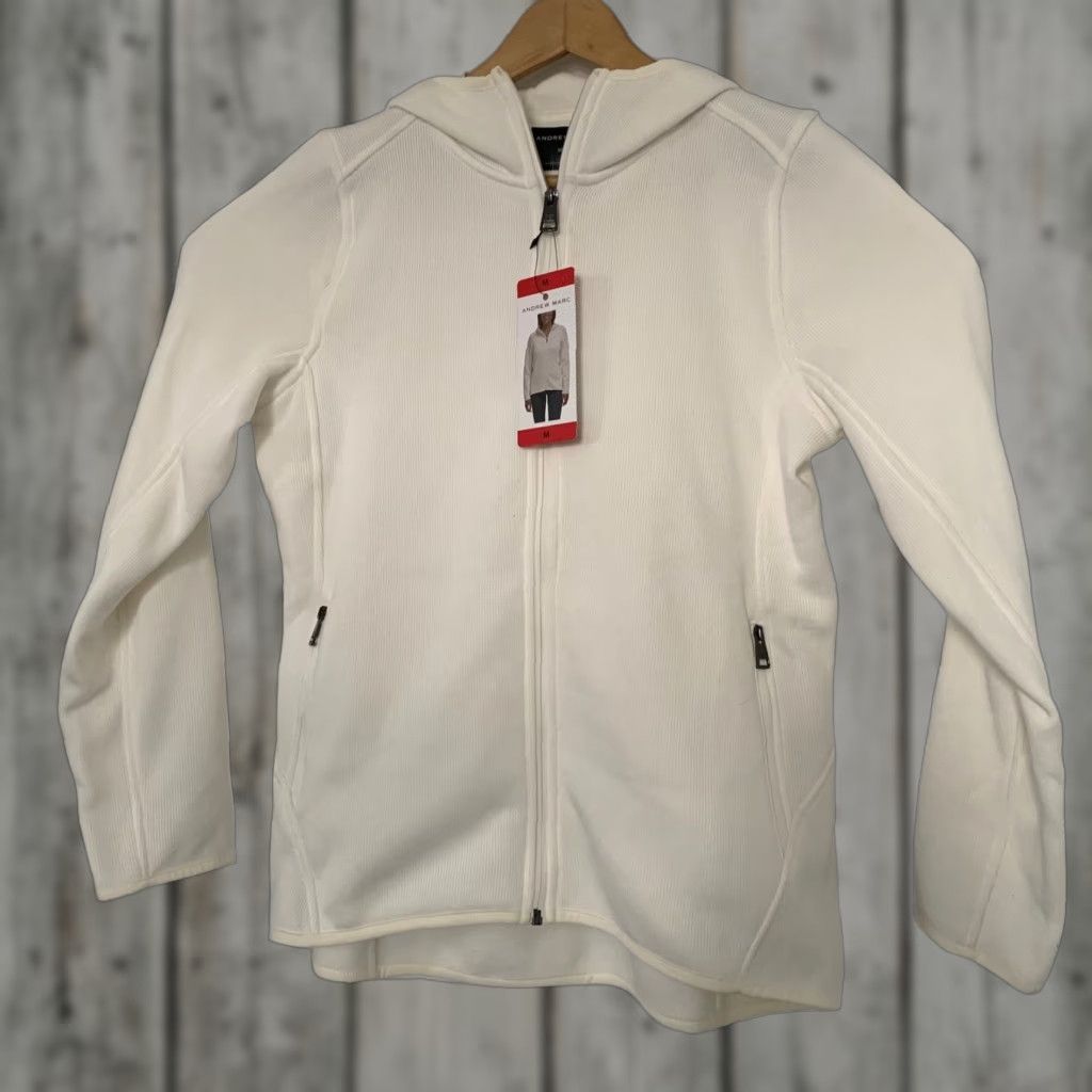 Andrew Marc ANDREW MARC Jacket Women Ivory M Knit Fleece Performance Full Zip Size M / US 6-8 / IT 42-44 - 1 Thumbnail