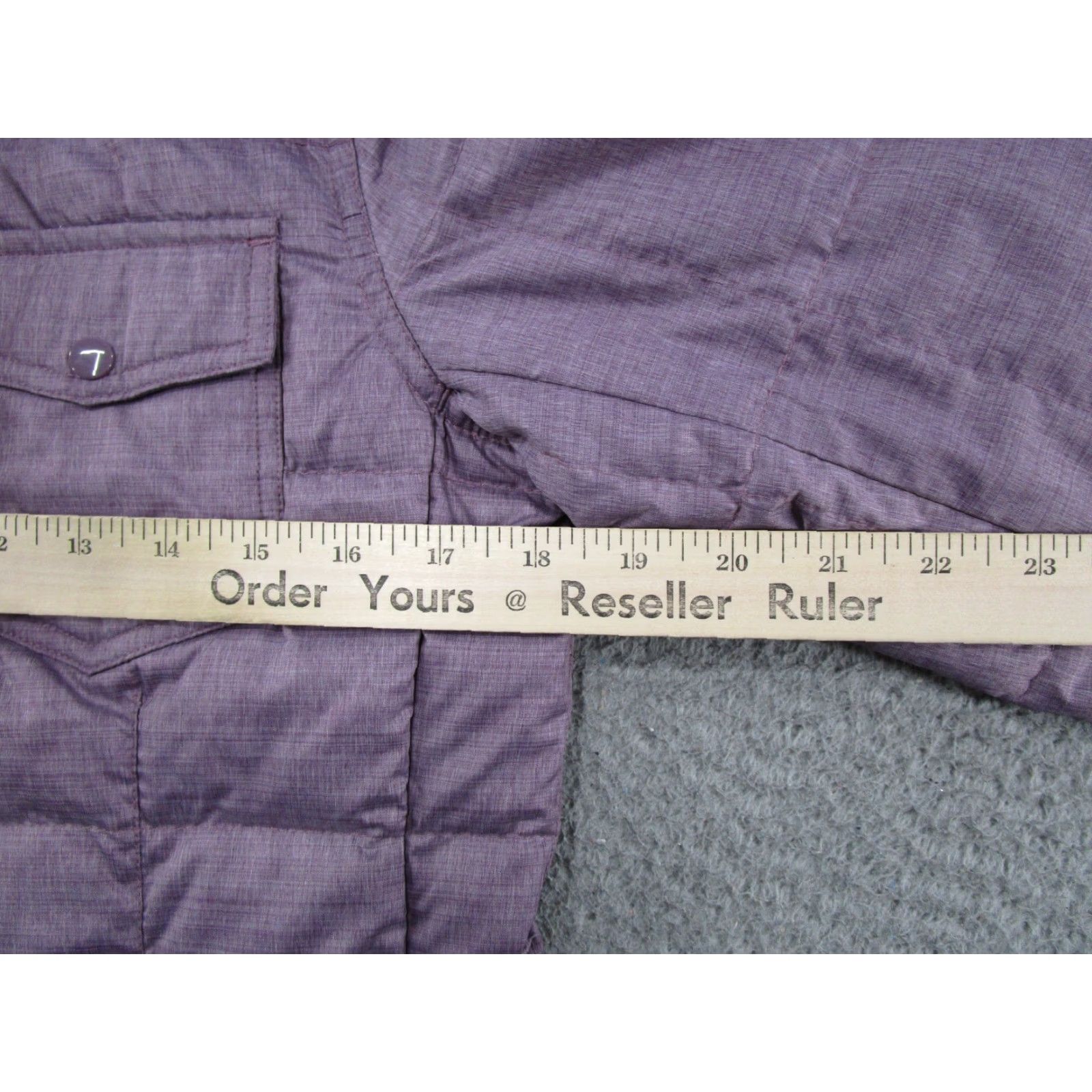 Eddie Bauer Eddie Bauer Womens XS Down Jacket Quilted Puffer Snap Up Pockets Purple 650 Fill Size XS / US 0-2 / IT 36-38 - 6 Thumbnail