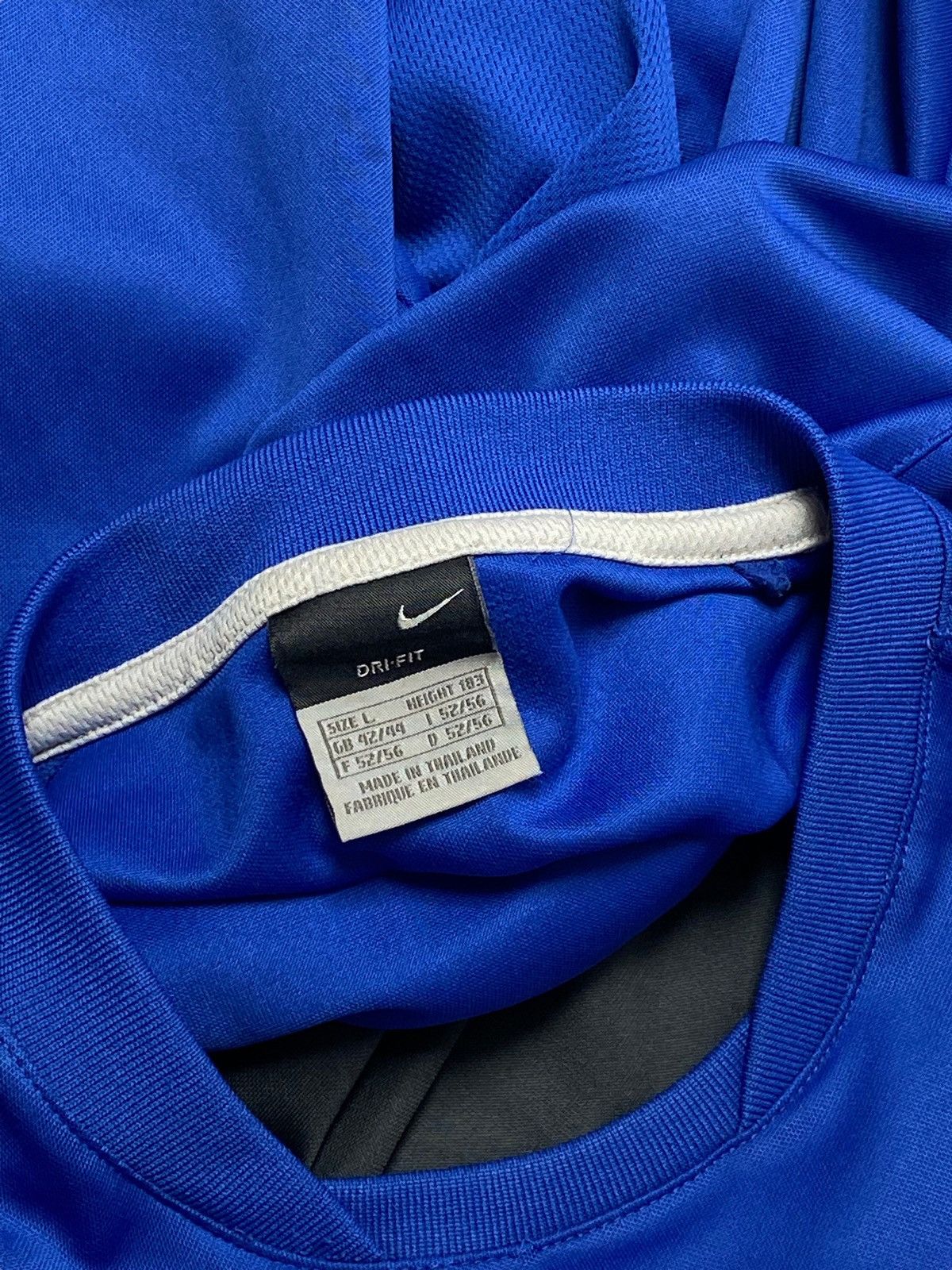 Nike 00s Vintage NIKE Team Big Logo Blue Polyester Tee Shirt Y2K Size US M / EU 48-50 / 2 - 5 Thumbnail