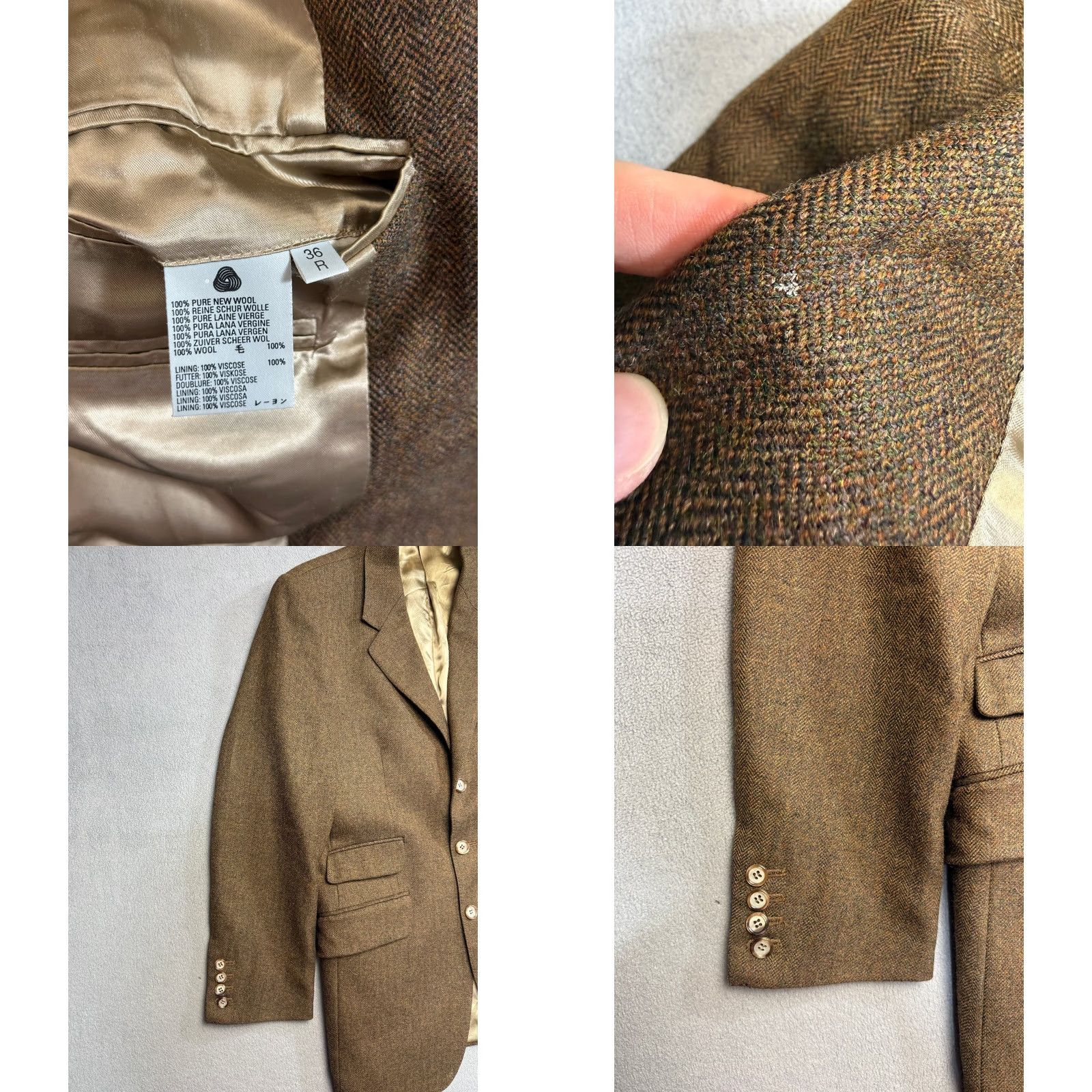 Aquascutum VINTAGE Aquascutum of London England blazer Brown wool size 36R mens Size 36R - 8 Thumbnail