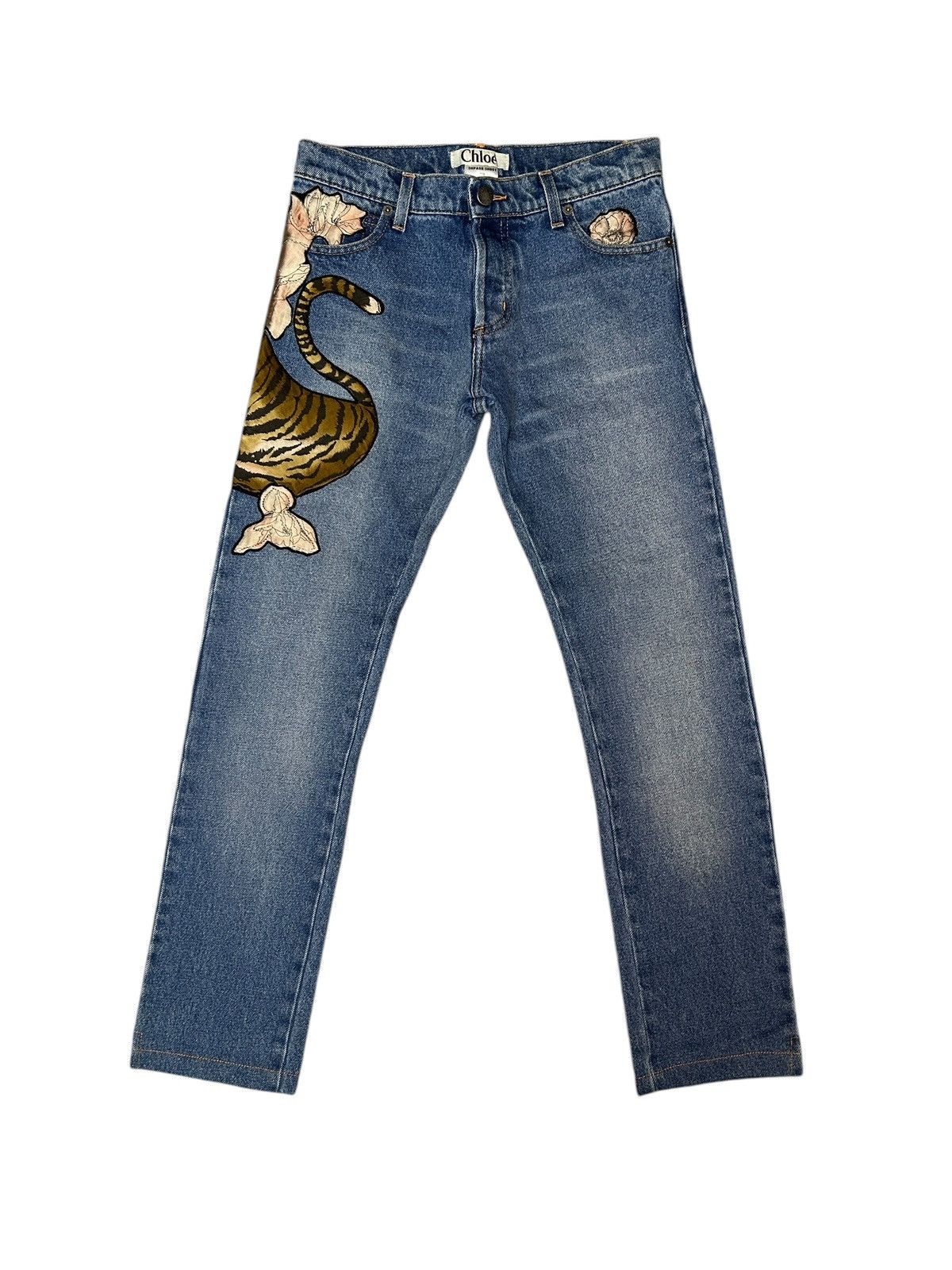 Chloe F/W 03 Tiger Denim Size 25" / US 0 / IT 36 - 2 Thumbnail