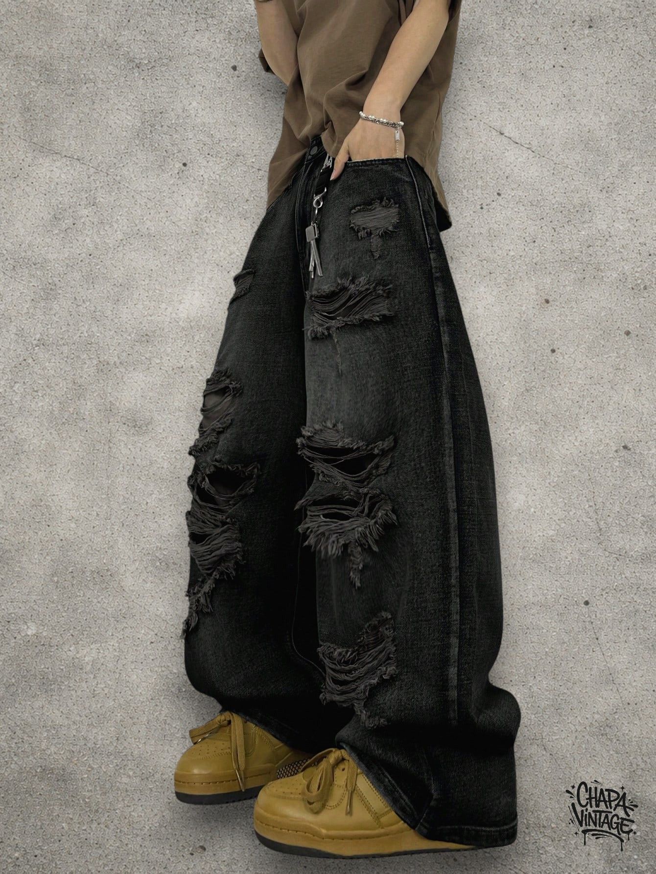 Japanese Brand Ripped opium jeans Size US 32 / EU 48 - 4 Thumbnail
