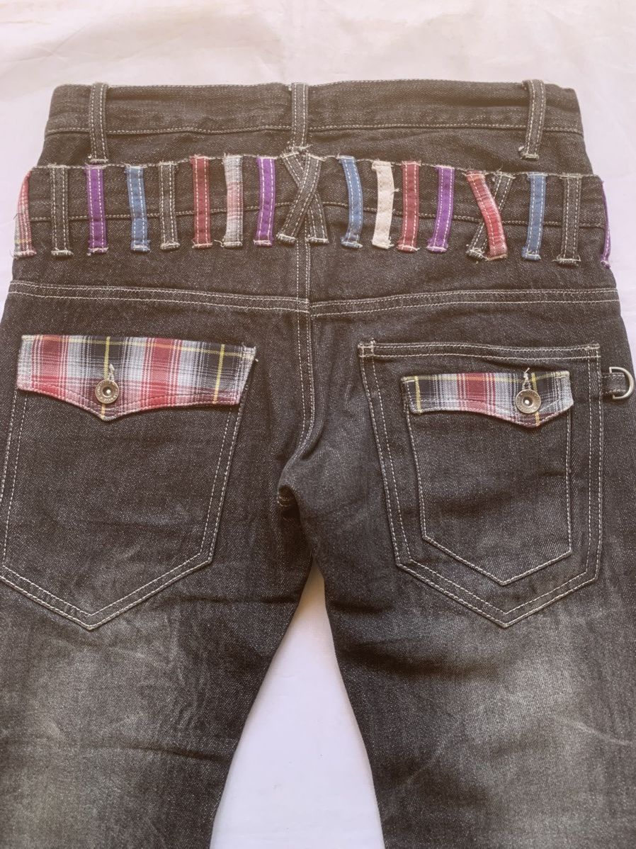 Japanese Brand Y2k Punk Double Focus Double Waist Whisker Bondage Jeans Size US 30 / EU 46 - 21 Thumbnail