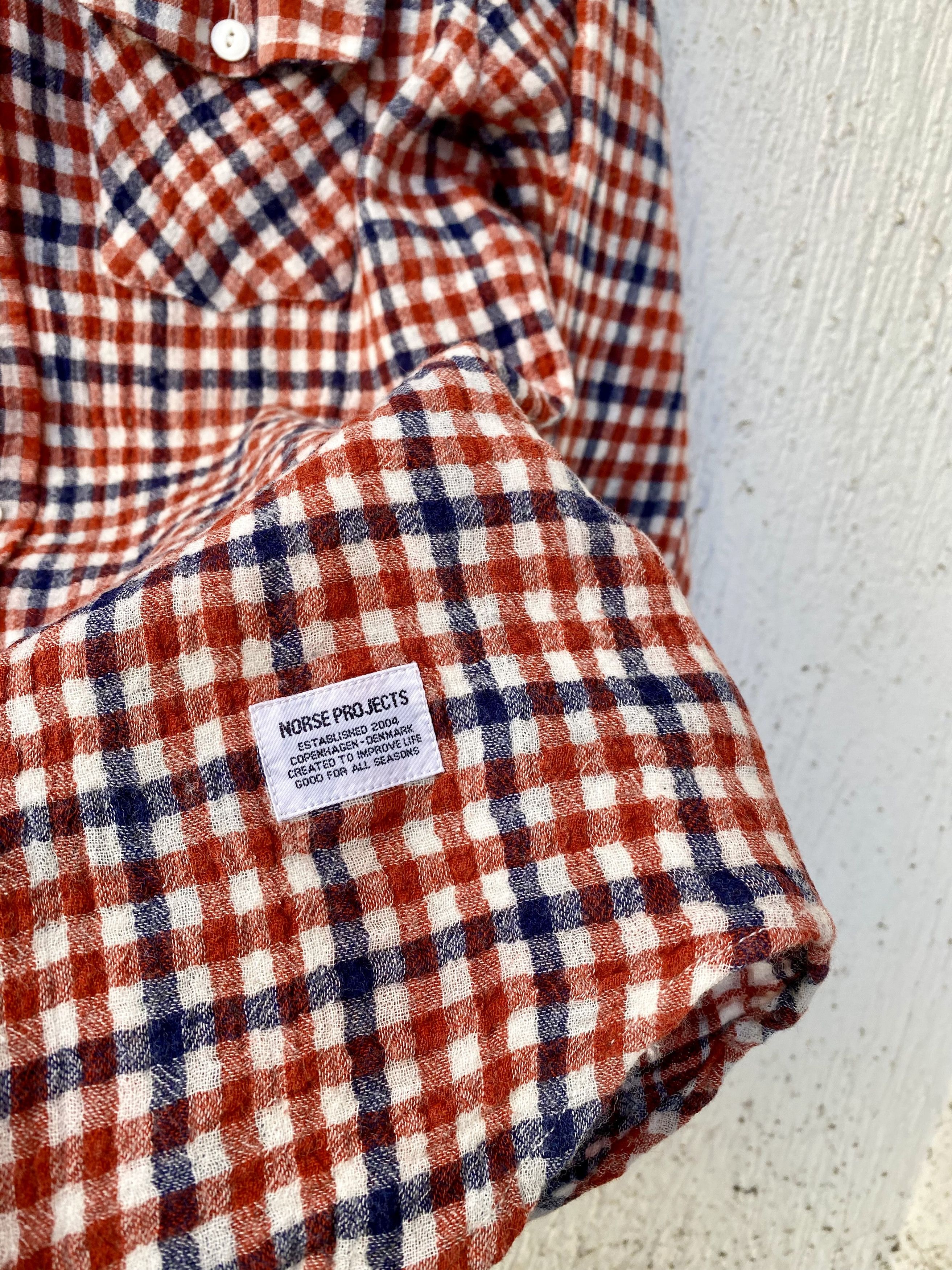 Norse Projects checked wool blend shirt Size US M / EU 48-50 / 2 - 3 Thumbnail