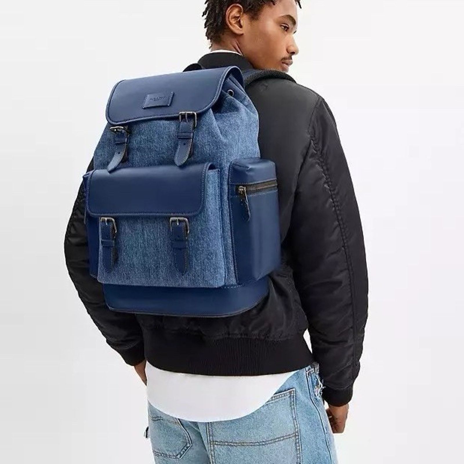 Coach NWT Coach MEN's Sprint Backpack CBI76 Denim/Deep Blue Size ONE SIZE - 5 Thumbnail