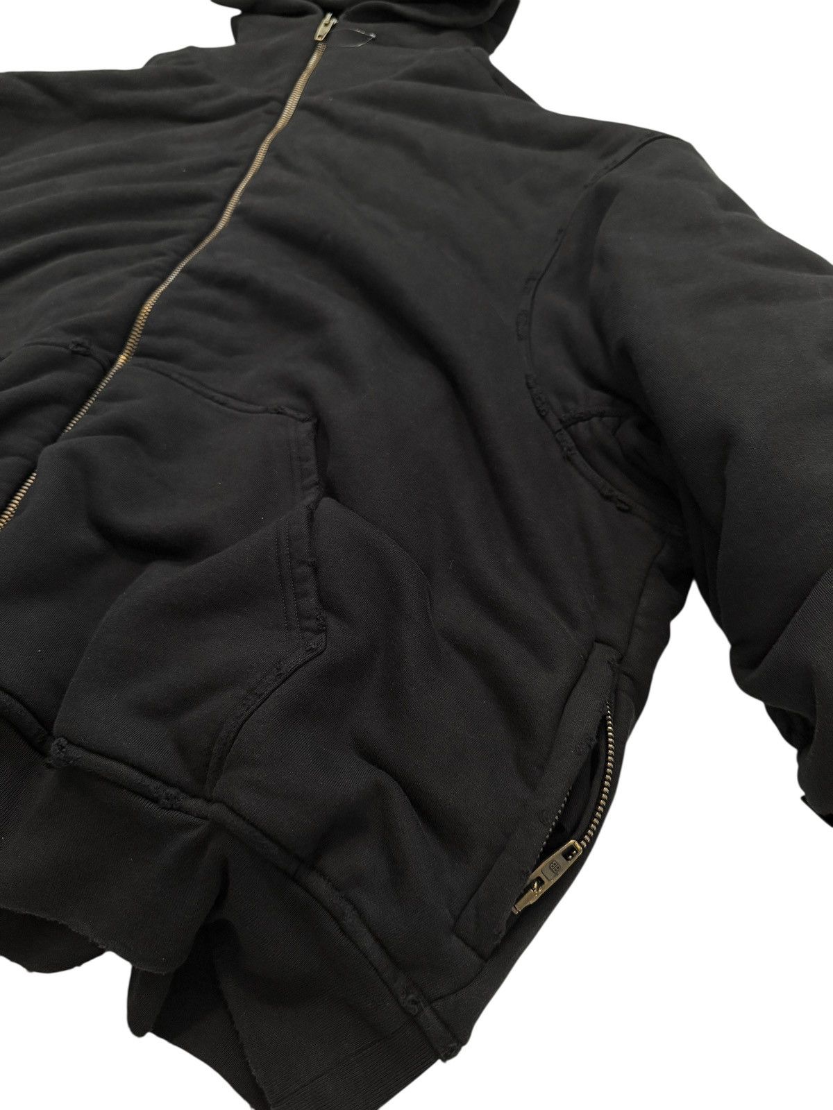 Balenciaga Heavy Cotton Fleece Hooded Bomber Jacket Zip Size US XXL / EU 58 / 5 - 3 Thumbnail