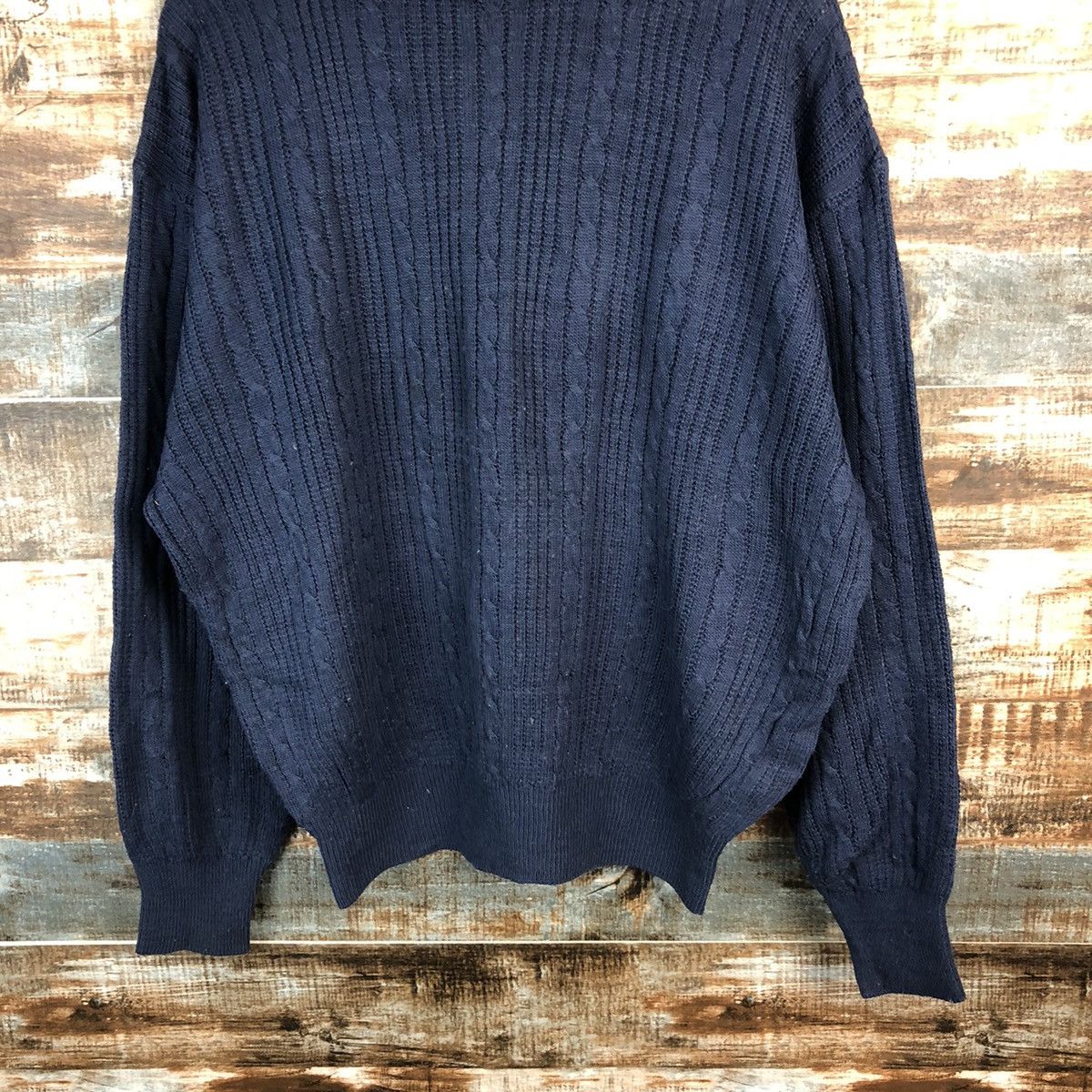 Homespun Knitwear × Japanese Brand Key Point Dark Blue Knitwear #A1827 Size L / US 10 / IT 46 - 6 Thumbnail