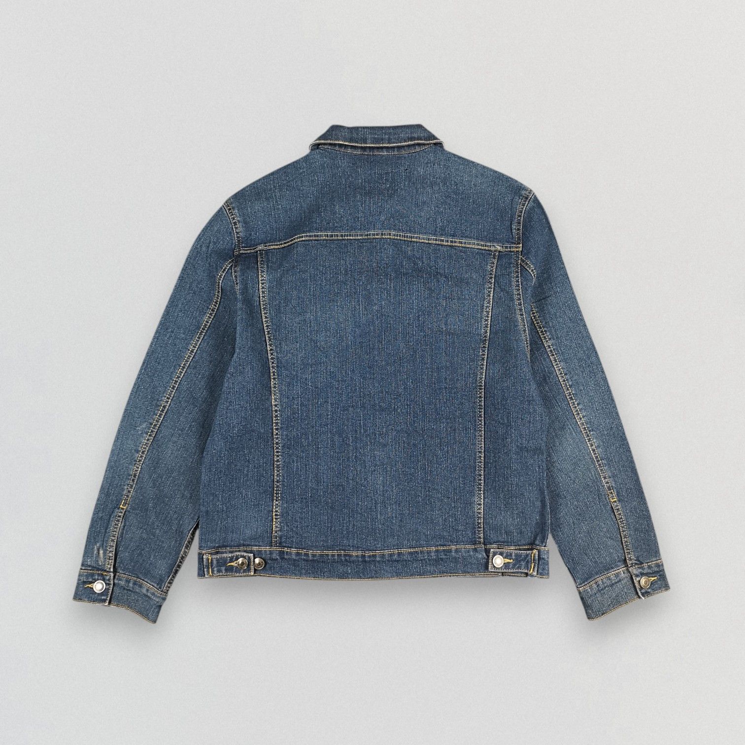 Japanese Brand Japanese Brand Real Standard Blue Denim Trucker Jacket Size US L / EU 52-54 / 3 - 2 Thumbnail