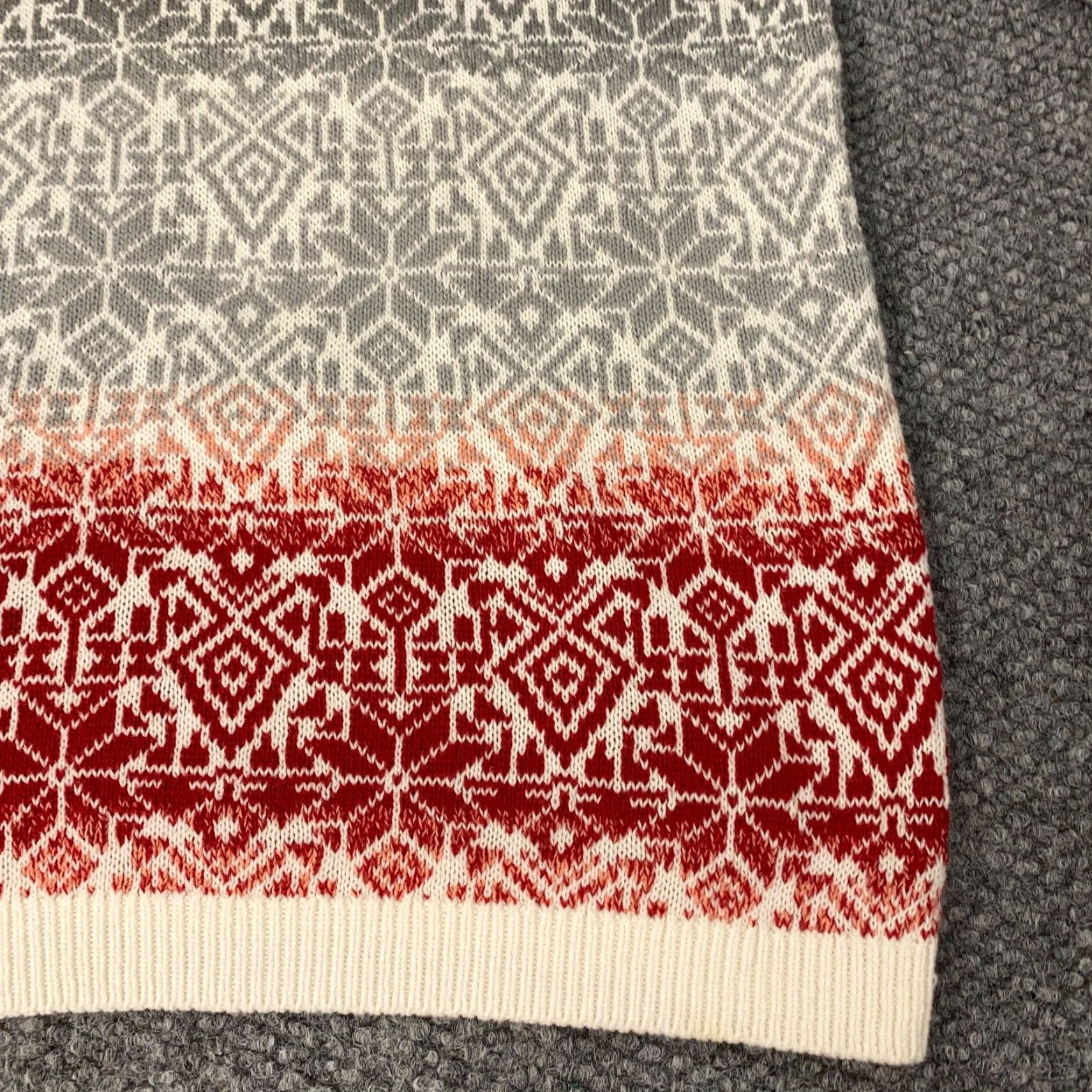 Vintage St Johns Bay St Johns Womens Sweater L Beige Snowflakes Holiday Christmas Pullover Crew Neck Knit Long Sleeve Geometric Regular Seasonal Womens Size L / US 10 / IT 46 - 6 Thumbnail
