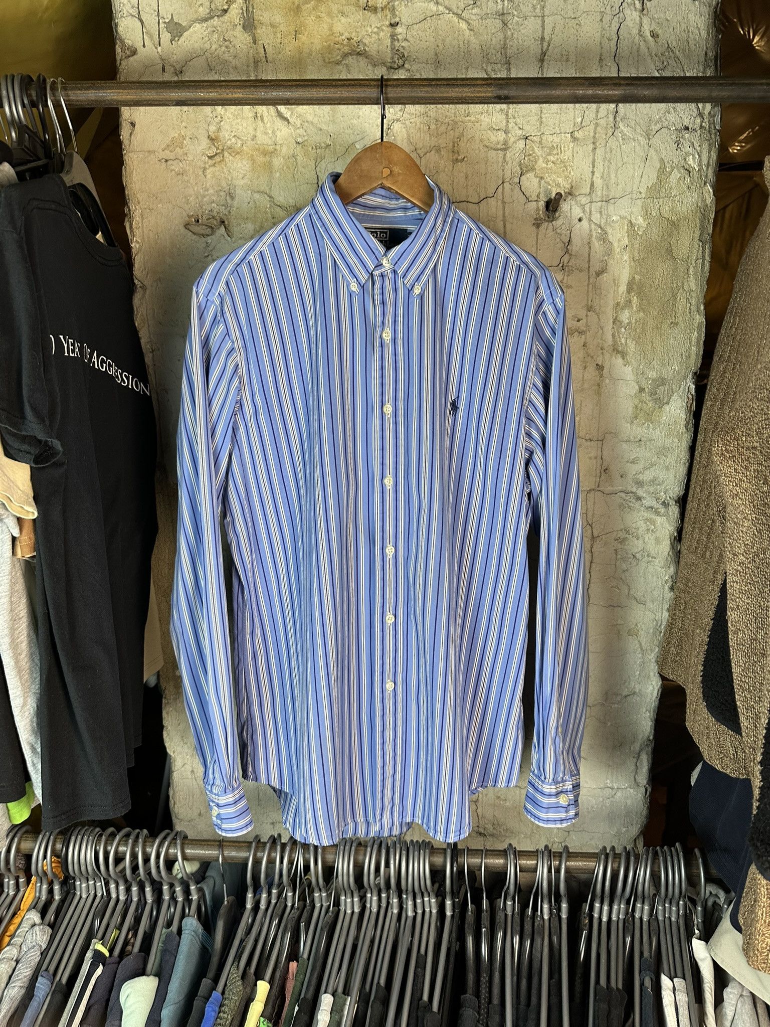 Polo Ralph Lauren Vintage Polo Ralph Lauren Stripped Button Up Shirt Size US XL / EU 56 / 4 - 1 Thumbnail
