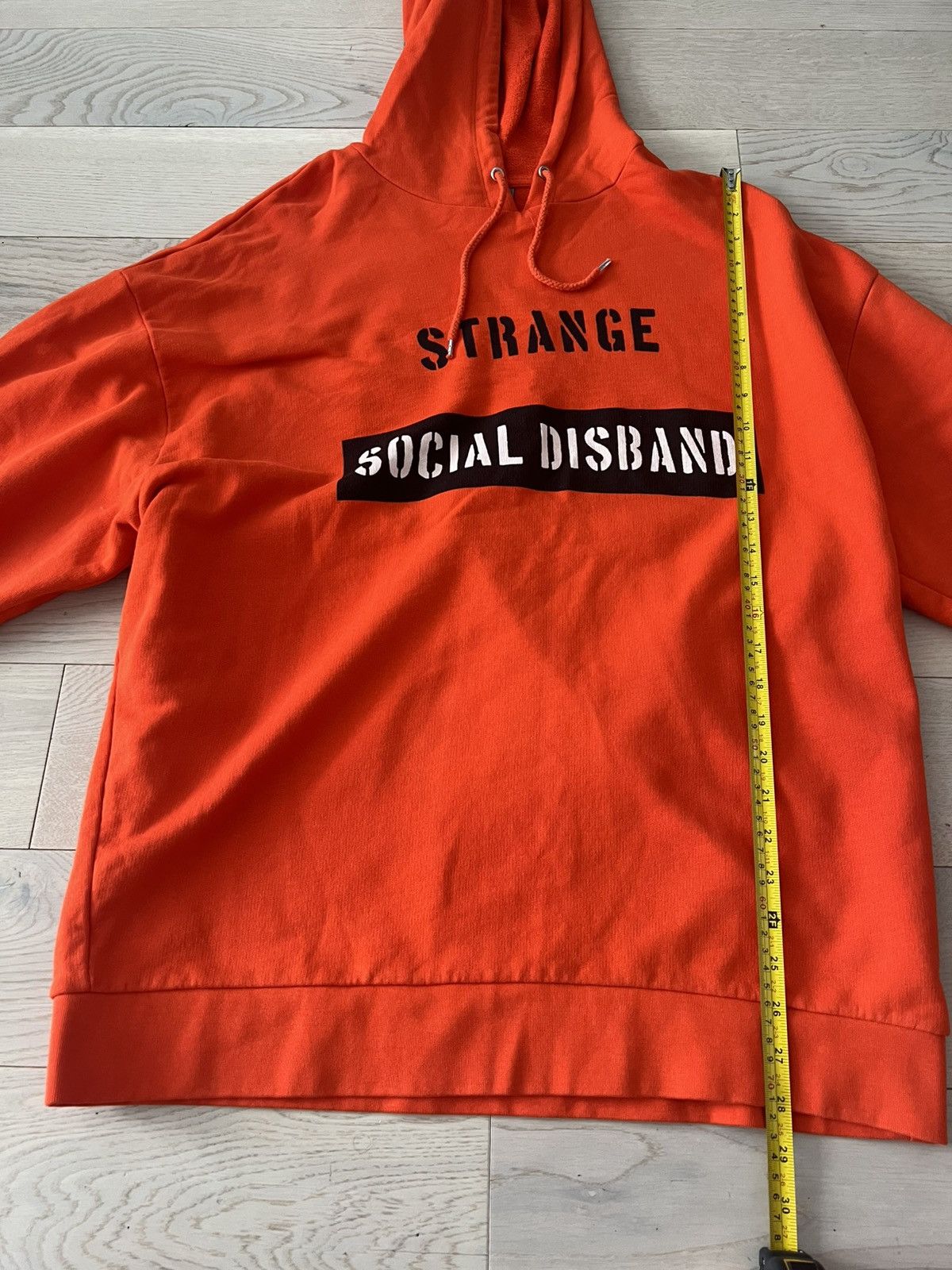 Asos ASOS Orange Hoodie Size L – “Strange Social Disband” Size US L / EU 52-54 / 3 - 4 Thumbnail