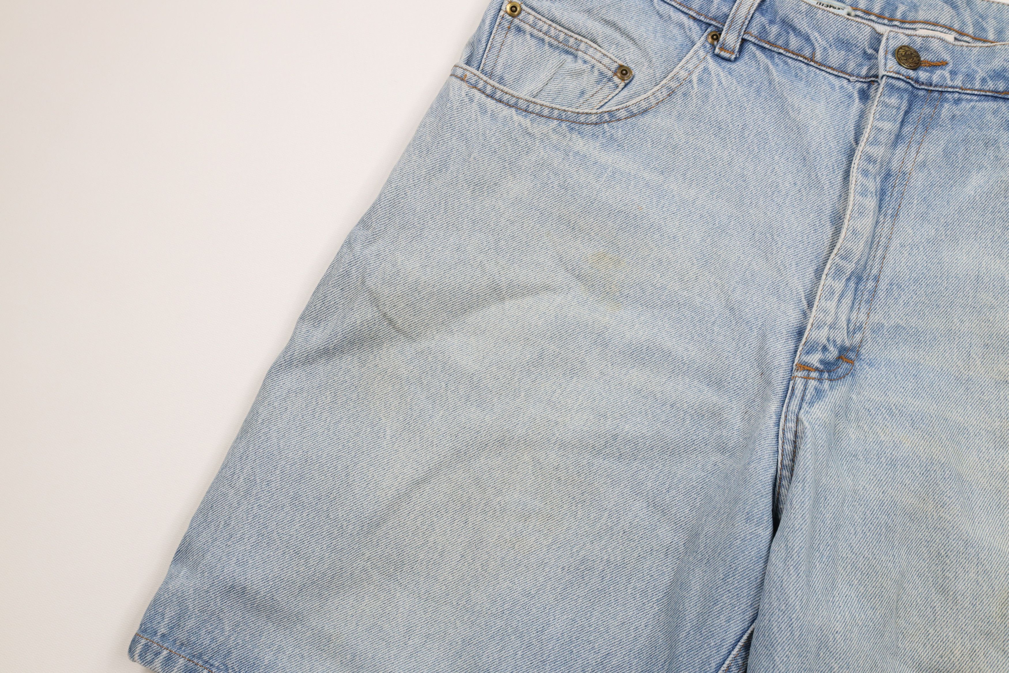 Vintage Vintage 90s MLB Baseball Spell Denim Jean Shorts Jorts USA Size US 36 / EU 52 - 5 Thumbnail
