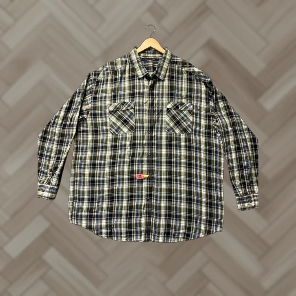 Sean John Sean John Shirt Mens 3XB Gingham Plaid Button Down Casual Shirt Size US XXL / EU 58 / 5 - 1 Thumbnail